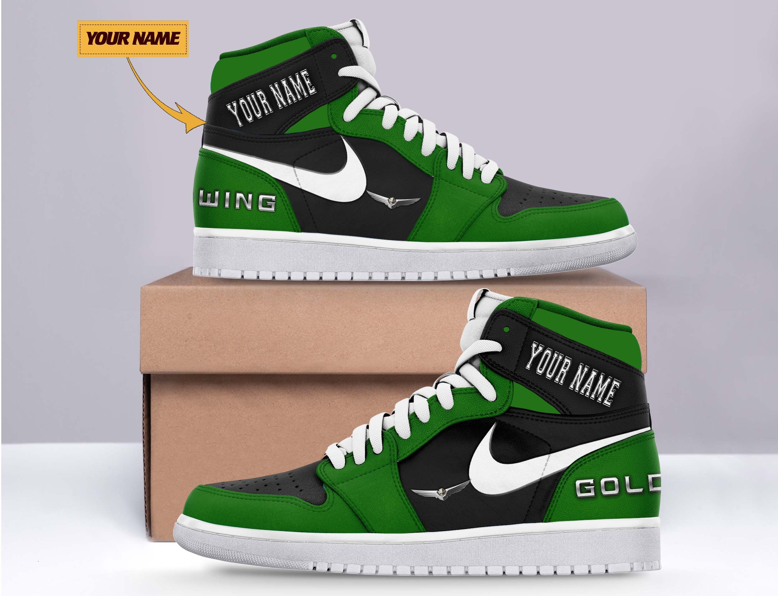 Ideafootwear Honda Gold Wing AJ1 High Sneakers Shoes For Men And Women