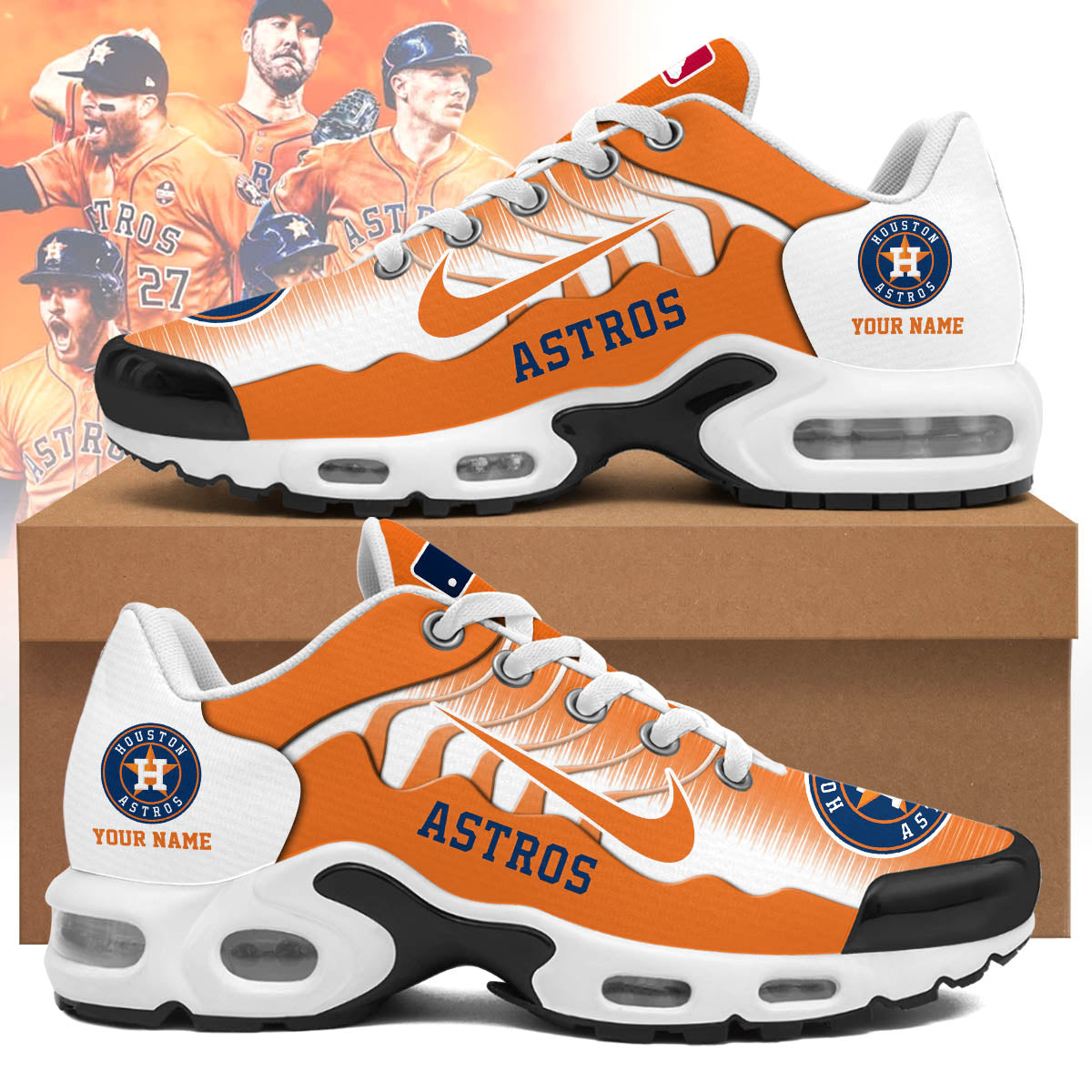 Ideafootwear Houston Astros TN Shoes Sneakers For Men And Women