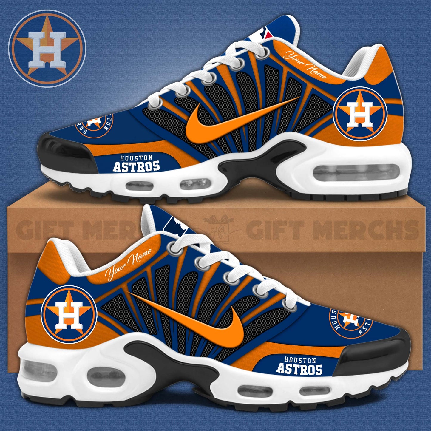 Ideafootwear Houston Astros TN Shoes Sneakers For Men And Women