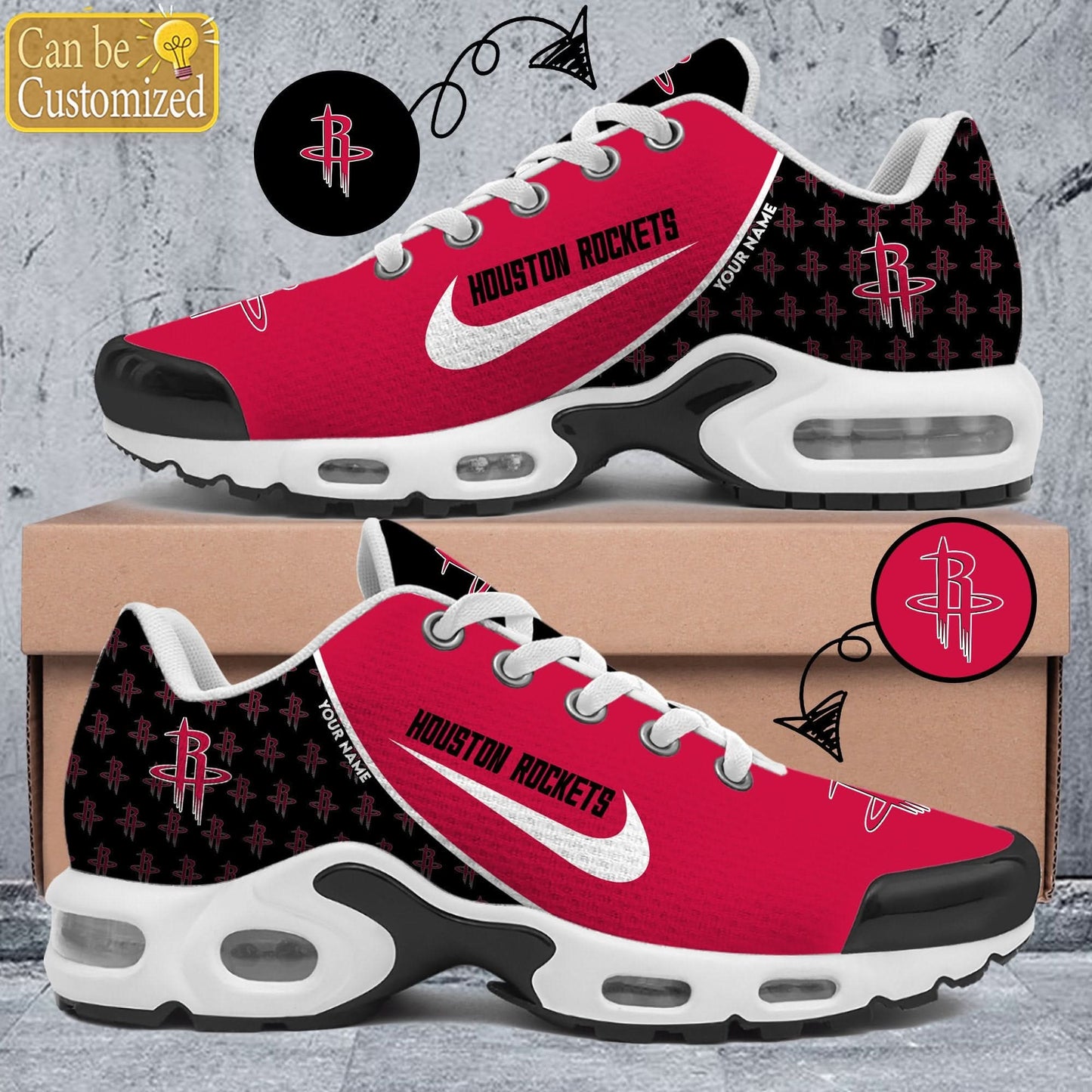 Ideafootwear Houston Rockets TN Shoes Sneakers For Men And Women