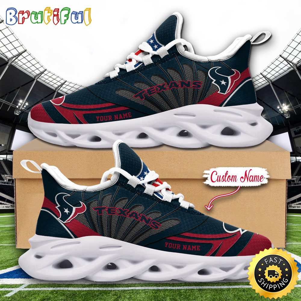 Ideafootwear Houston Texans Max Soul Shoes Sneakers For Men And Women