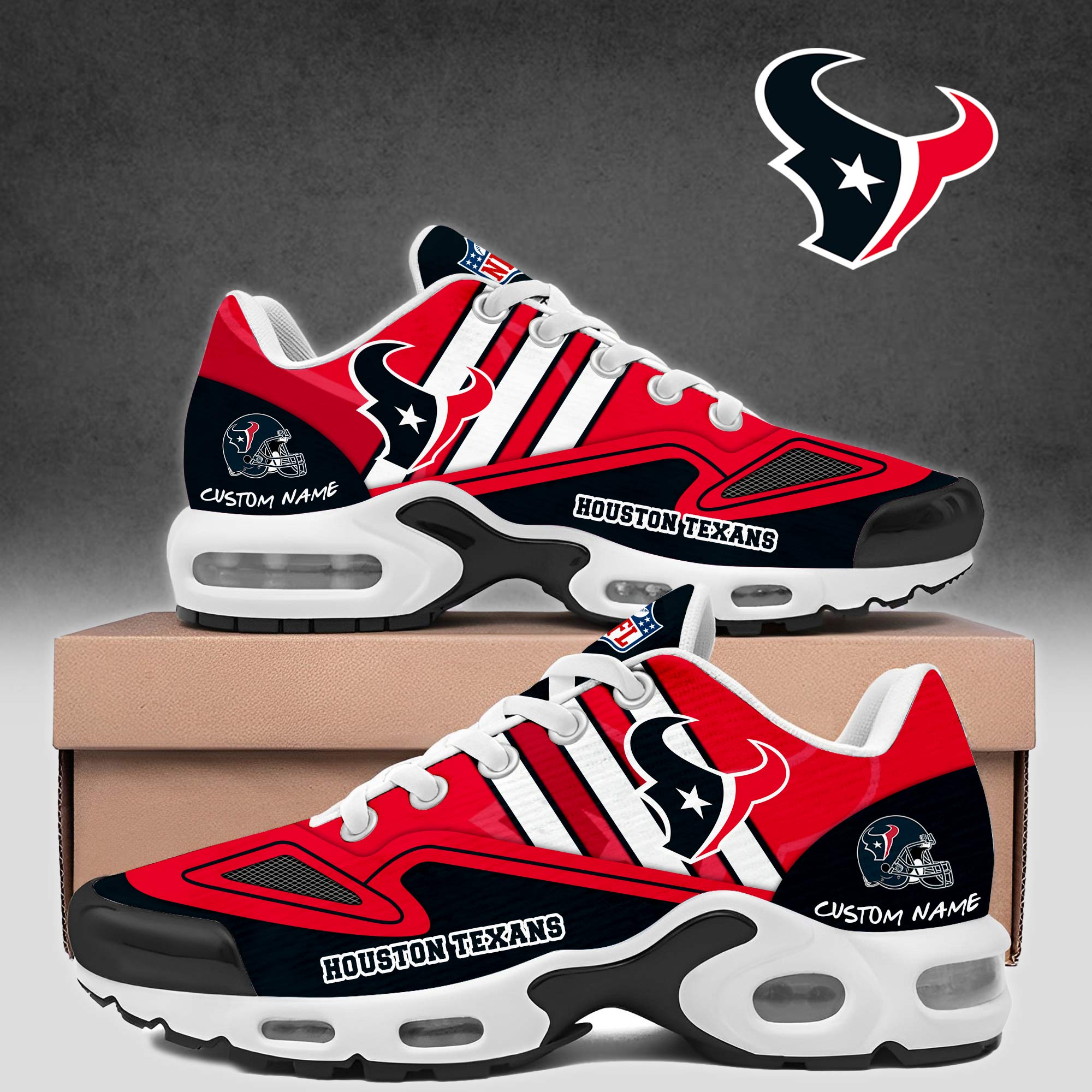 Ideafootwear Houston Texans TN Shoes Sneakers For Men And Women