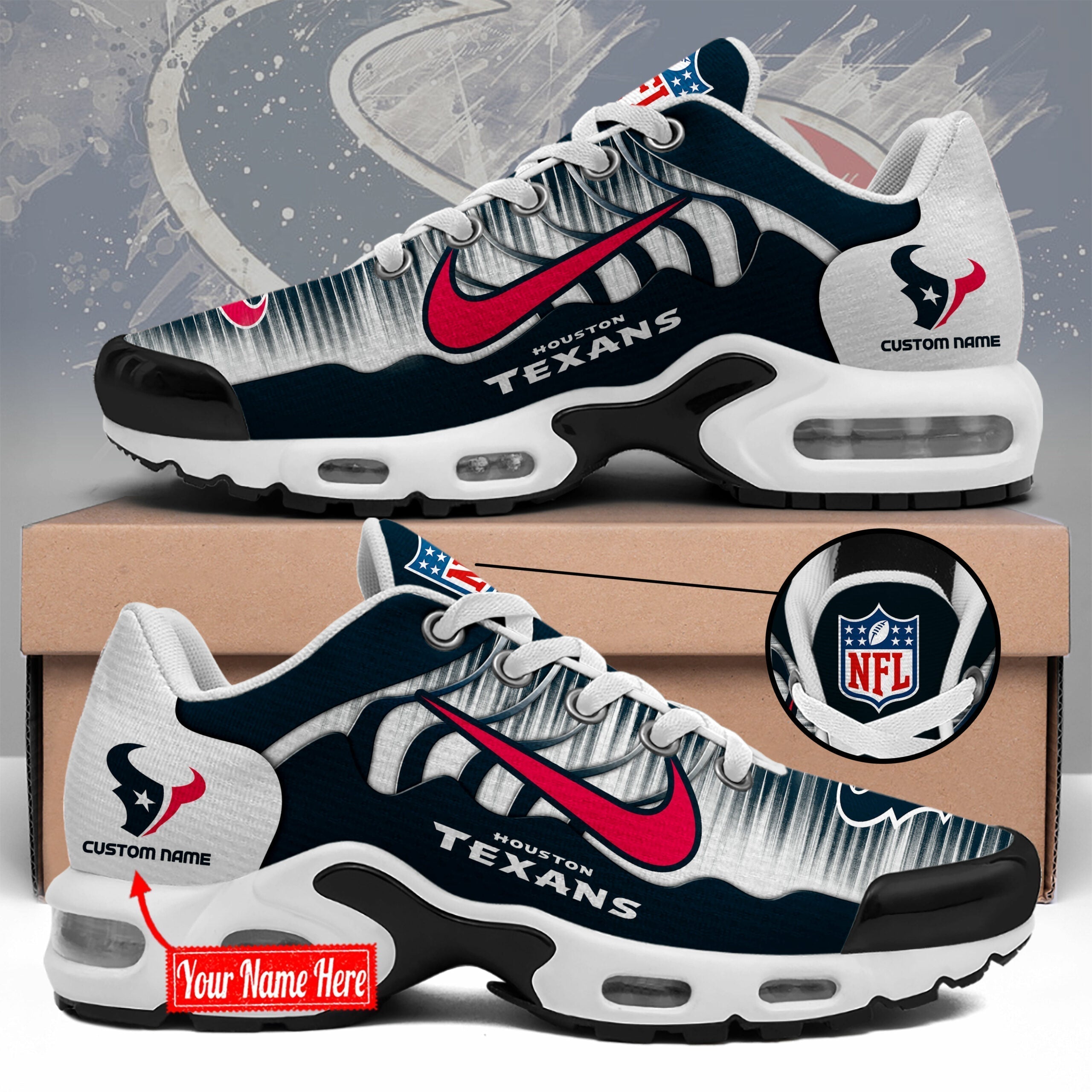 Ideafootwear Houston Texans TN Shoes Sneakers For Men And Women