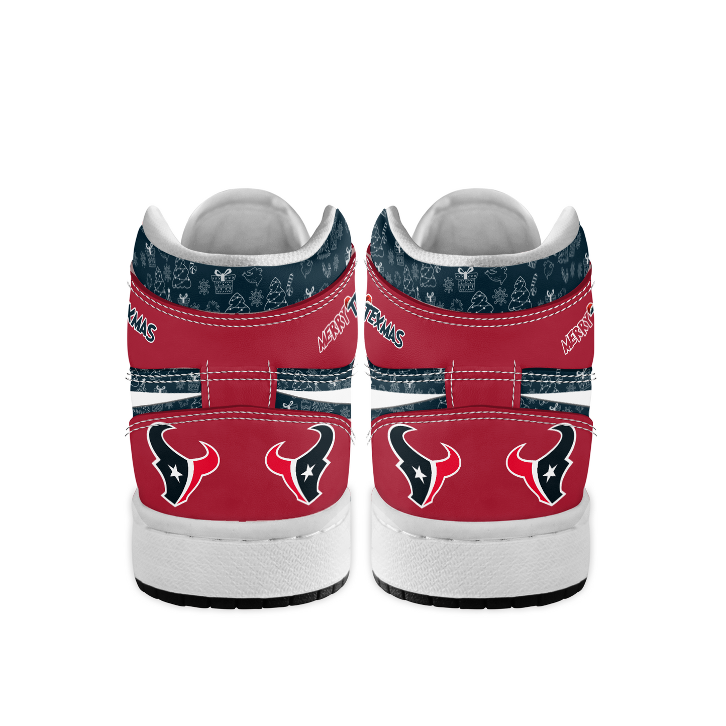Ideafootwear Houston Texans x The Grinch x Christmas AJ1 High Sneakers Shoes For Men And Women
