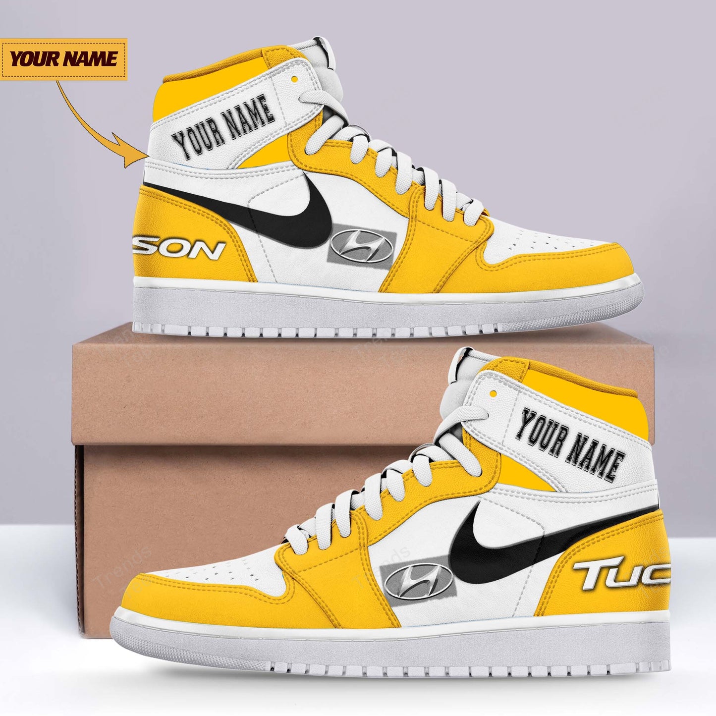 Ideafootwear Hyundai tucson AJ1 High Sneakers Shoes For Men And Women