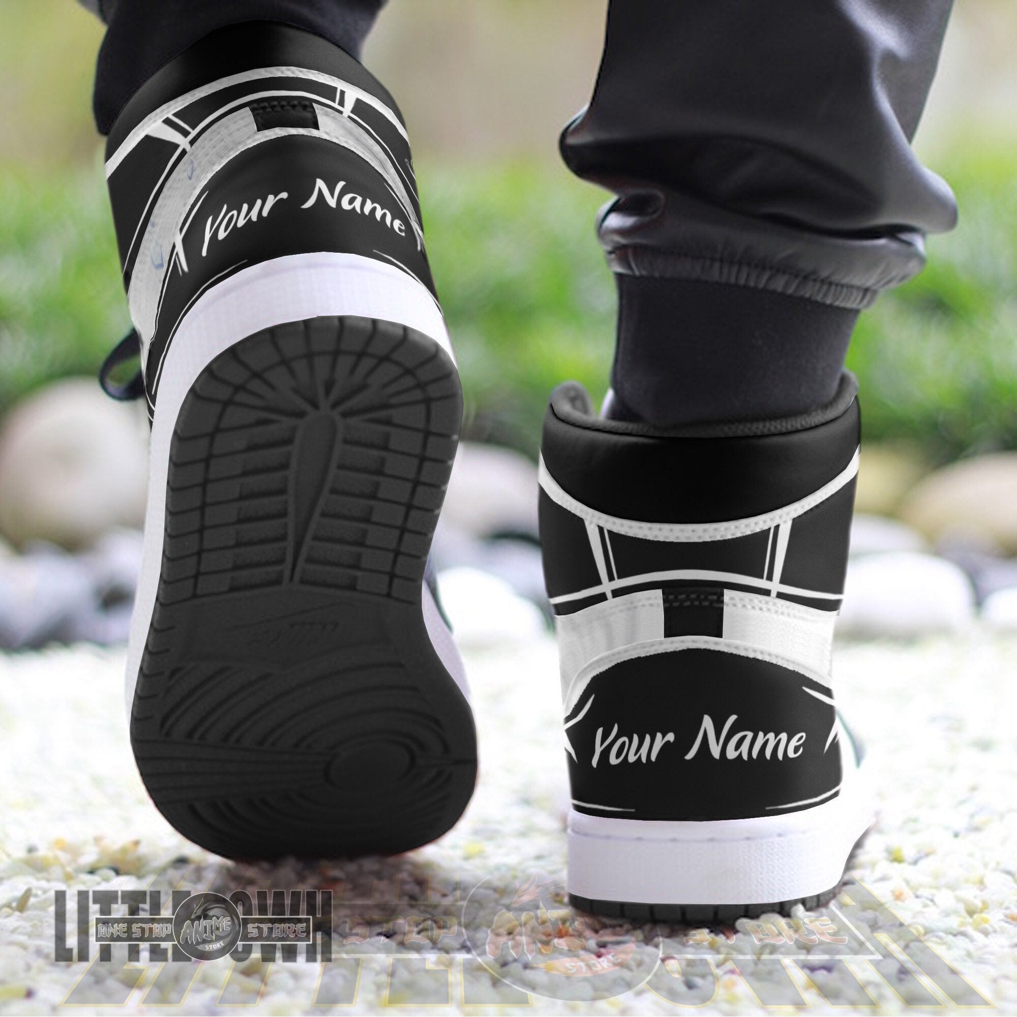 Ideafootwear Ichigo Rukia AJ1 High Sneakers Shoes For Men And Women