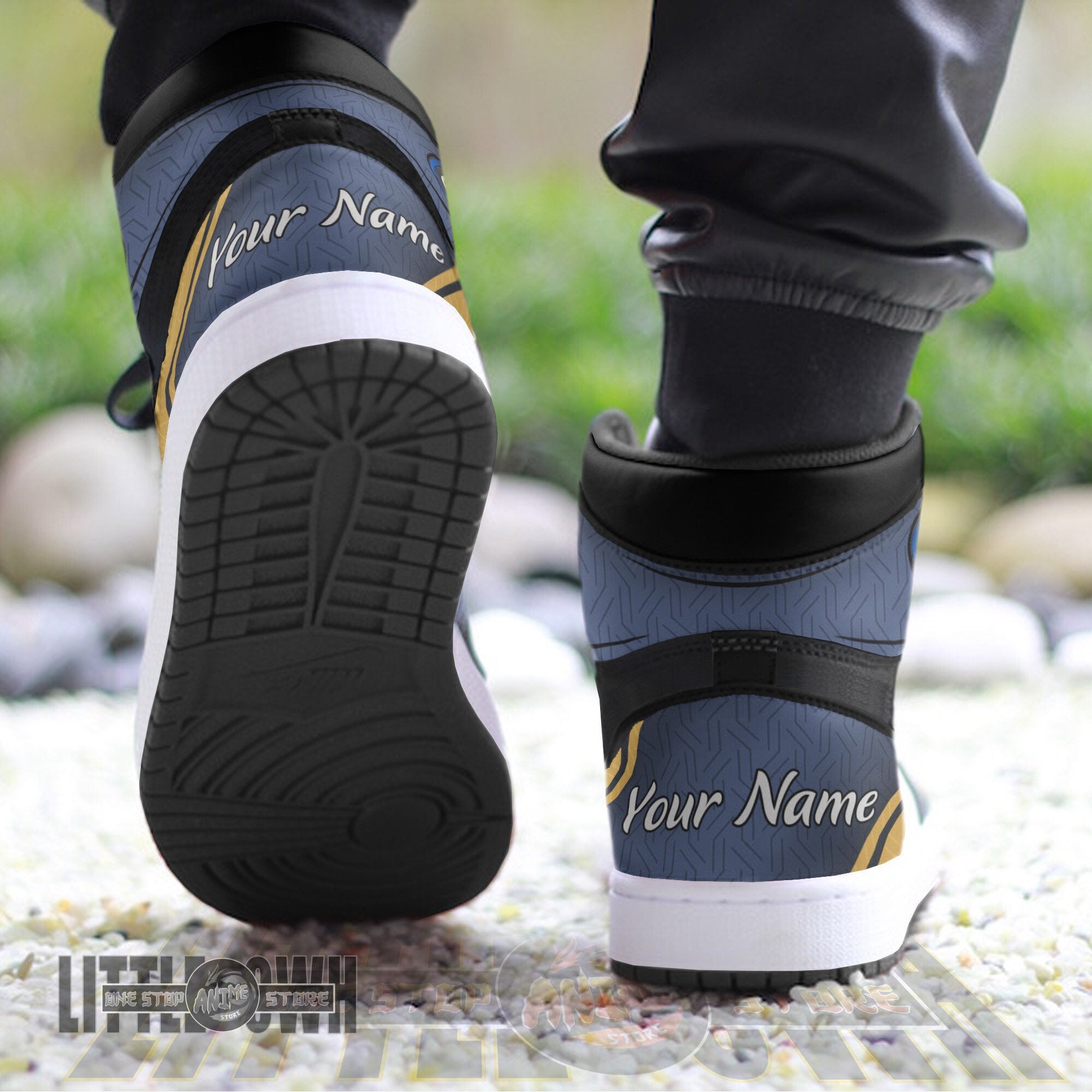 Ideafootwear Iguro Obanai AJ1 High Sneakers Shoes For Men And Women