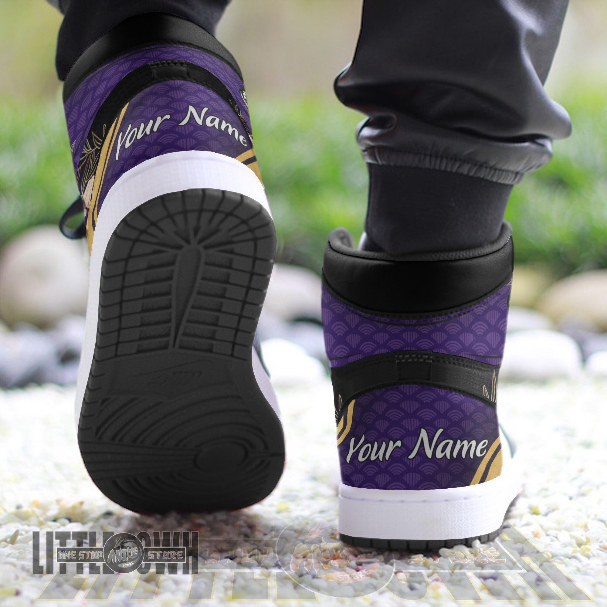 Ideafootwear Inosuke Hashibira AJ1 High Sneakers Shoes For Men And Women