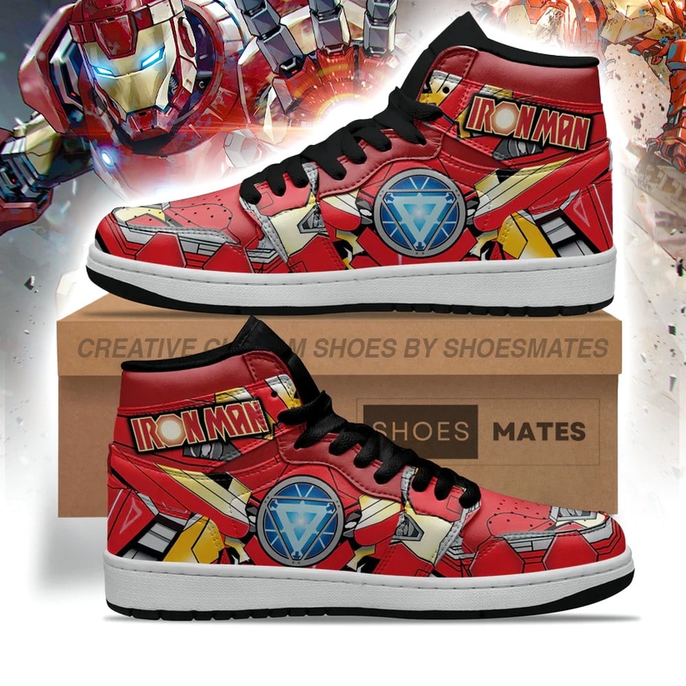 Ideafootwear Ironman AJ1 High Sneakers Shoes For Men And Women
