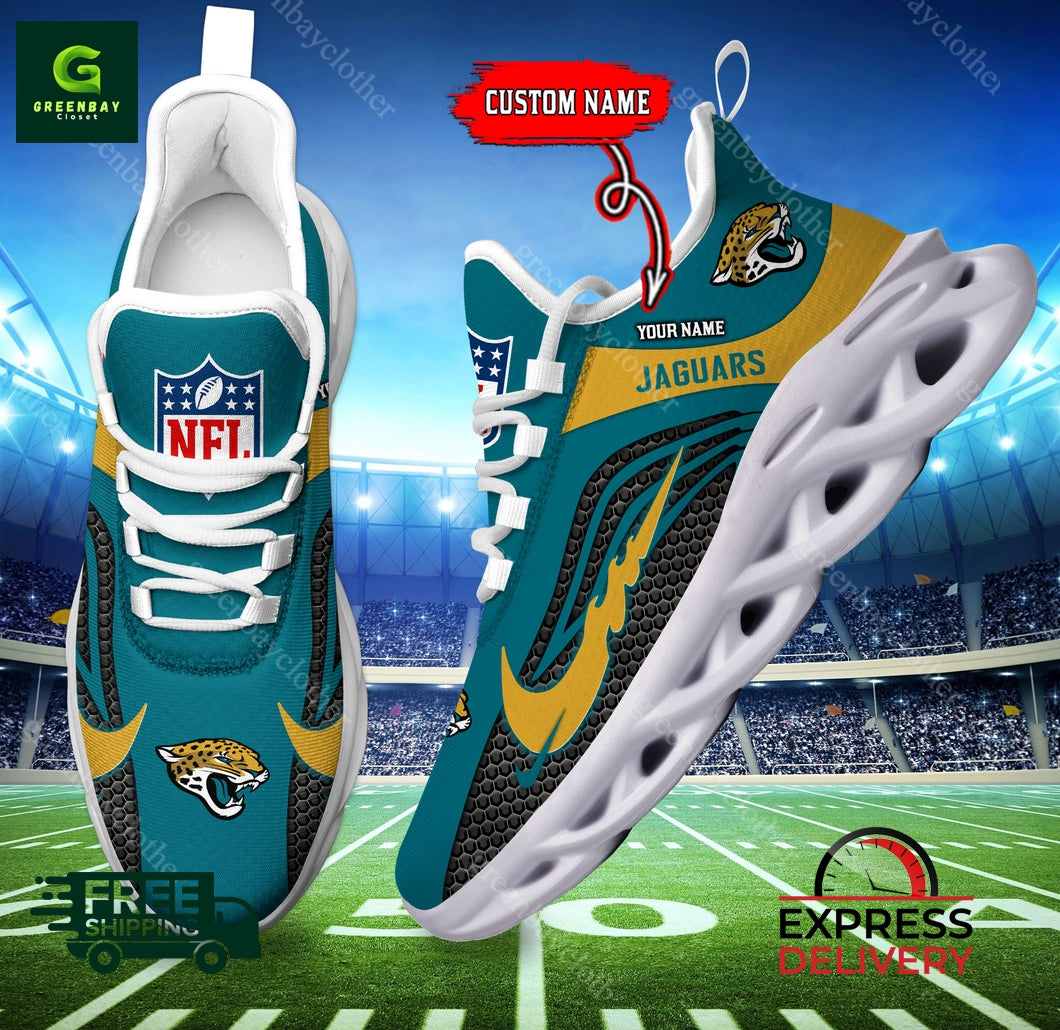 Ideafootwear Jacksonville Jaguars Max Soul Shoes Sneakers For Men And Women
