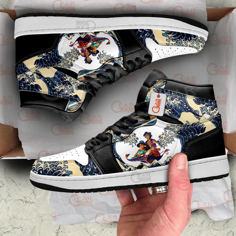 Ideafootwear Jasmine and Aladdin AJ1 High Sneakers Shoes For Men And Women