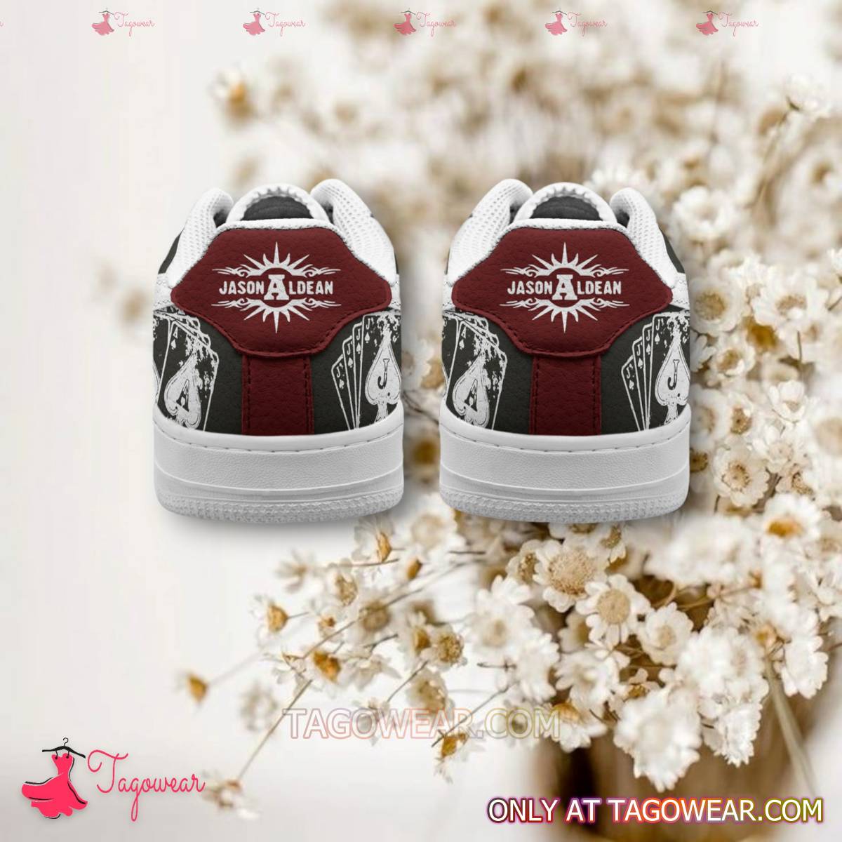 Ideafootwear Jason Aldean Spade Air Low-Top Sneakers Shoes For Men And Women 4