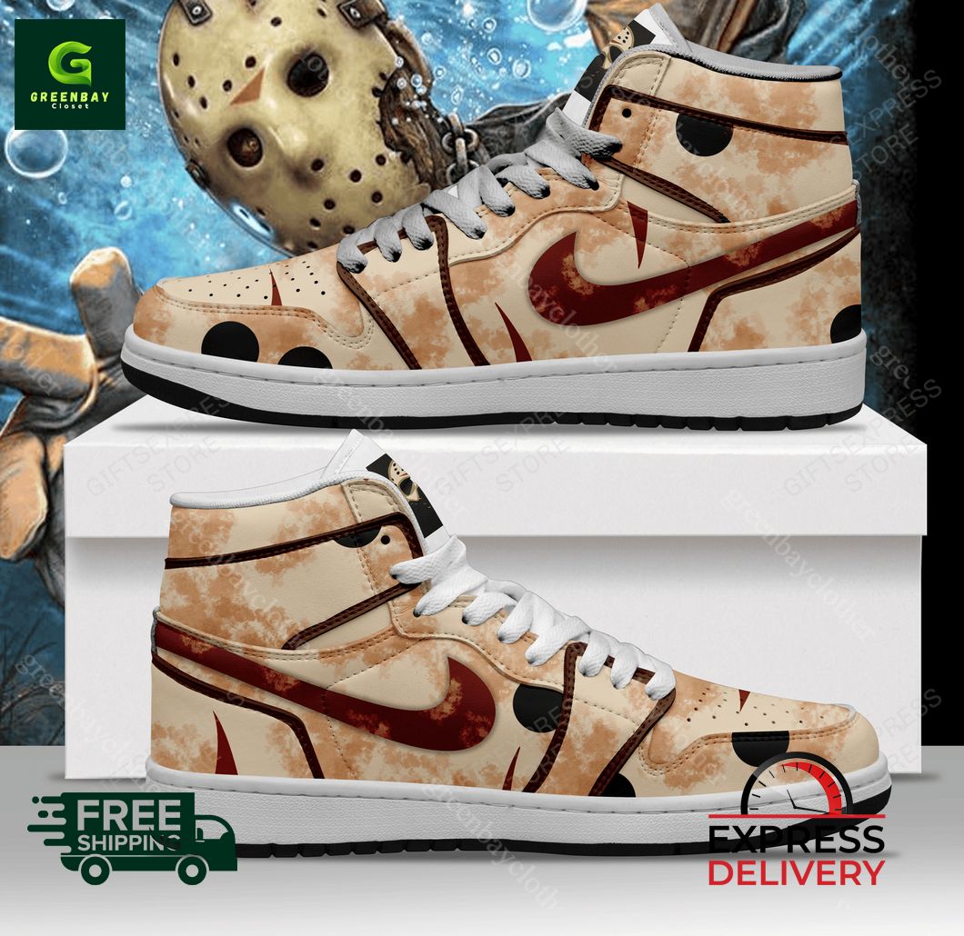 Ideafootwear Jason Voorhees AJ1 High Sneakers Shoes For Men And Women