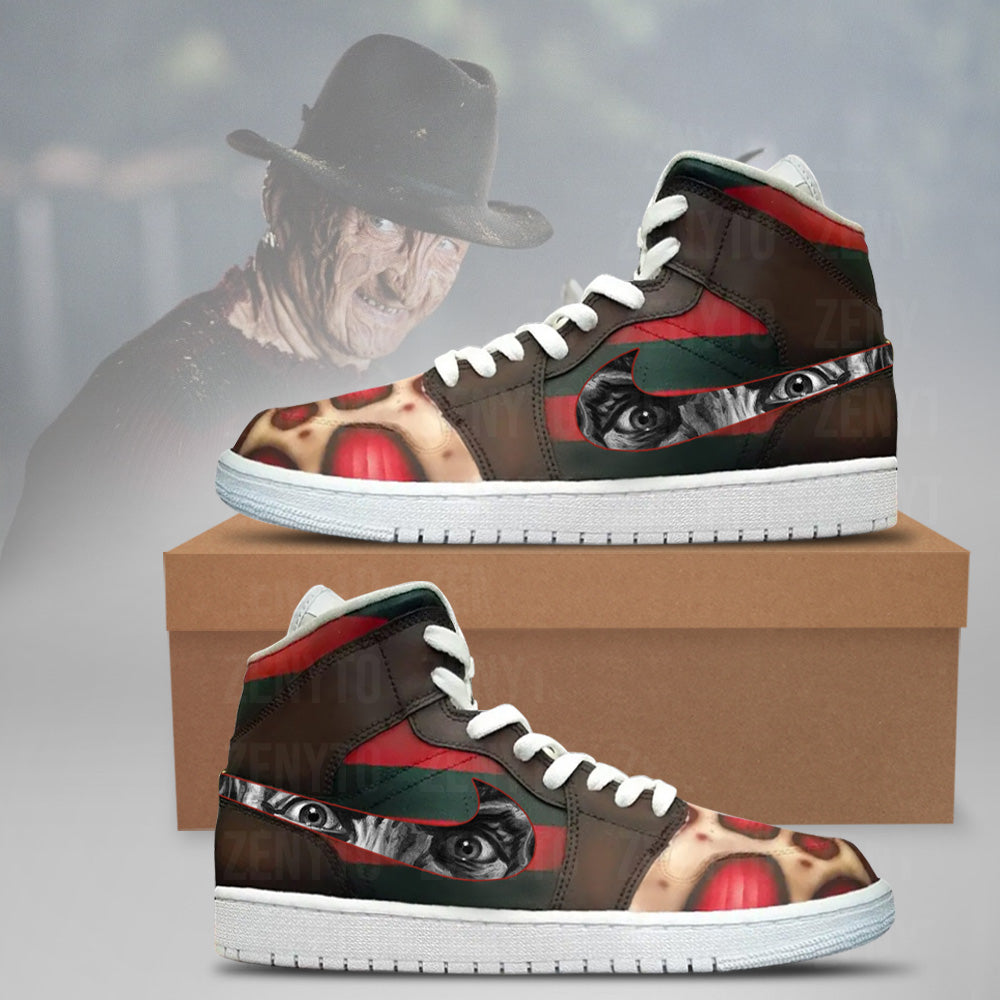 Ideafootwear Jason Voorhees Halloween V3 AJ1 High Sneakers Shoes For Men And Women
