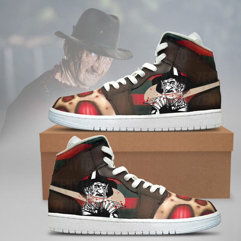 Ideafootwear Jason Voorhees Halloween V4 AJ1 High Sneakers Shoes For Men And Women