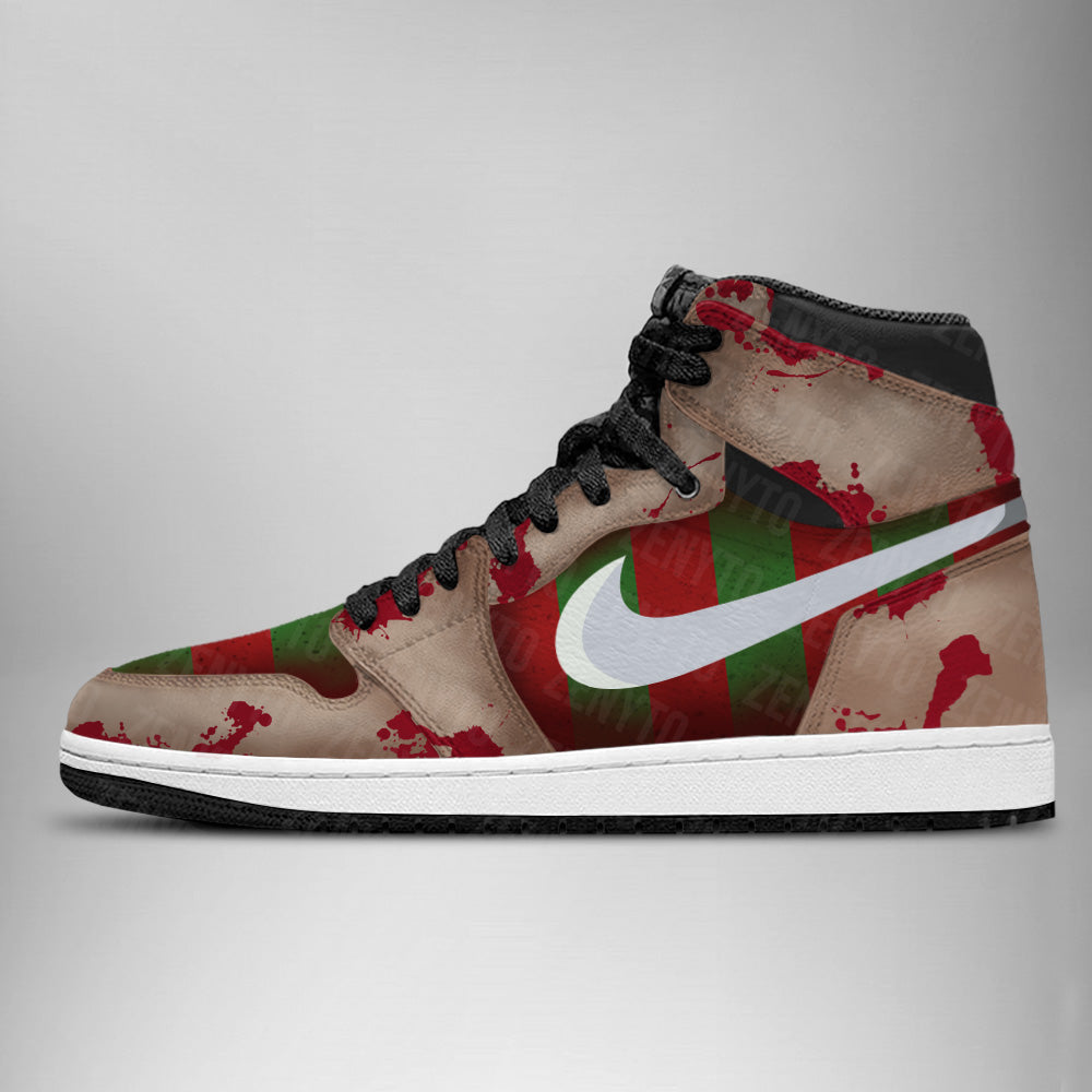 Ideafootwear Jason Voorhees Halloween V5 AJ1 High Sneakers Shoes For Men And Women