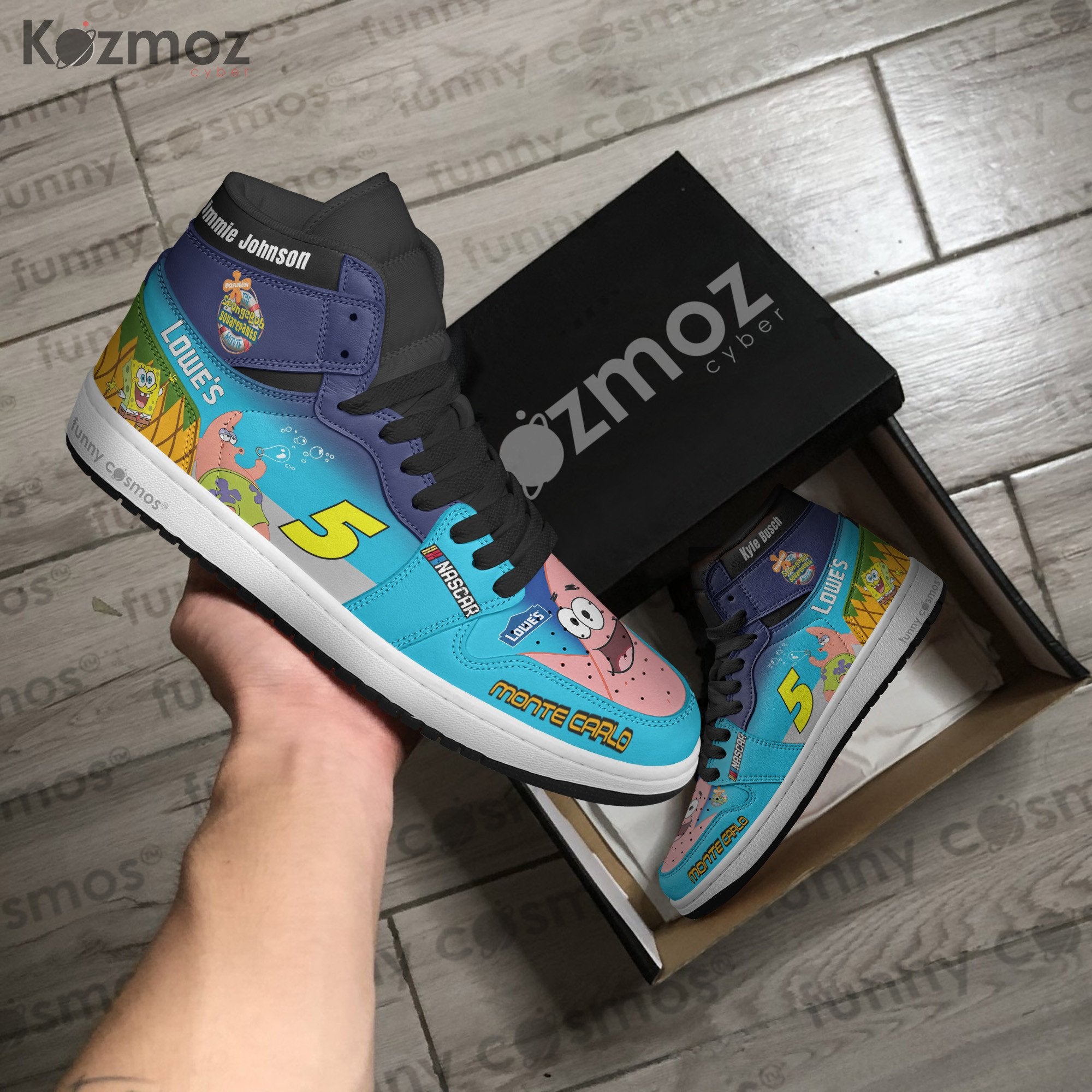 Ideafootwear Jimmie Johnson AJ1 High Sneakers Shoes For Men And Women