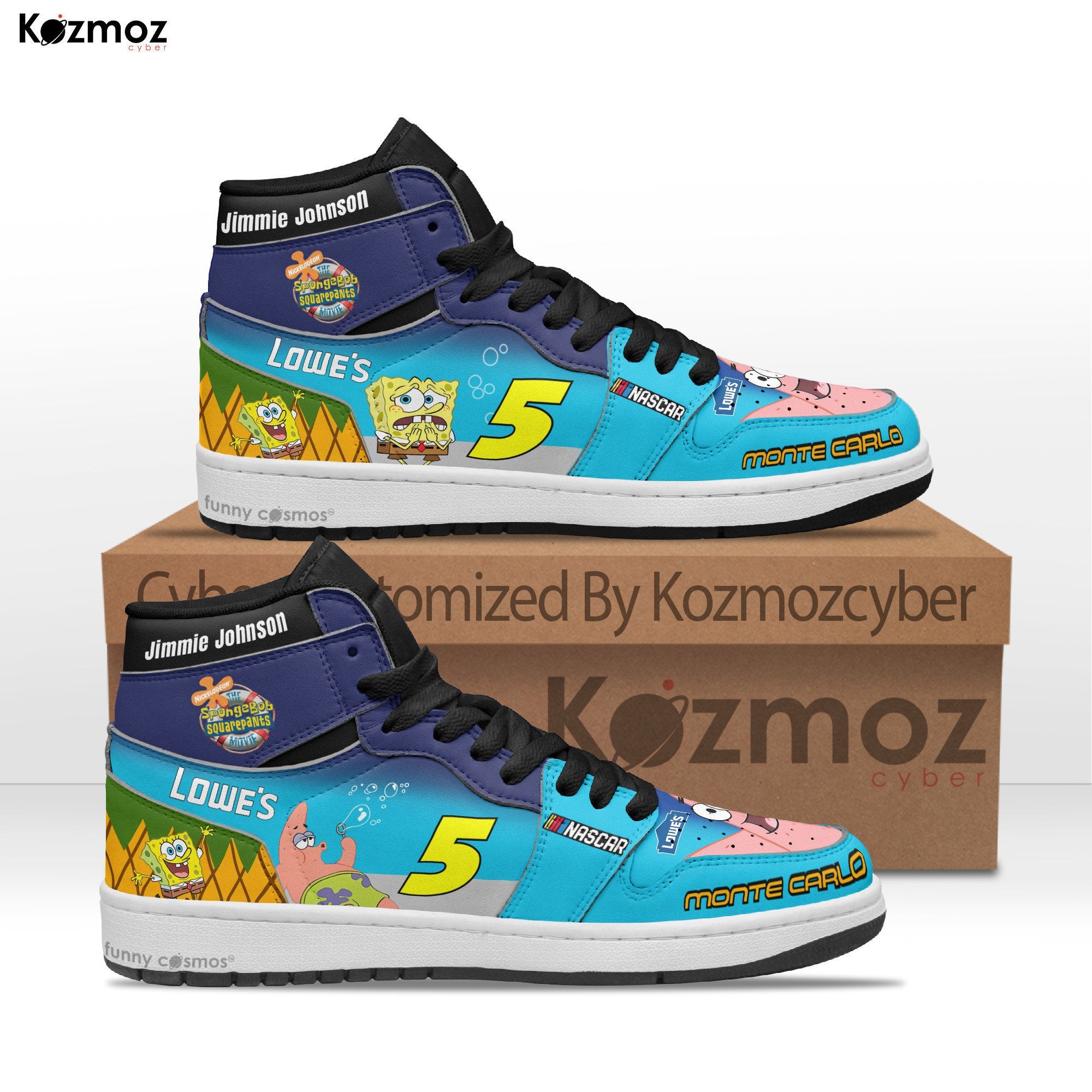 Ideafootwear Jimmie Johnson AJ1 High Sneakers Shoes For Men And Women