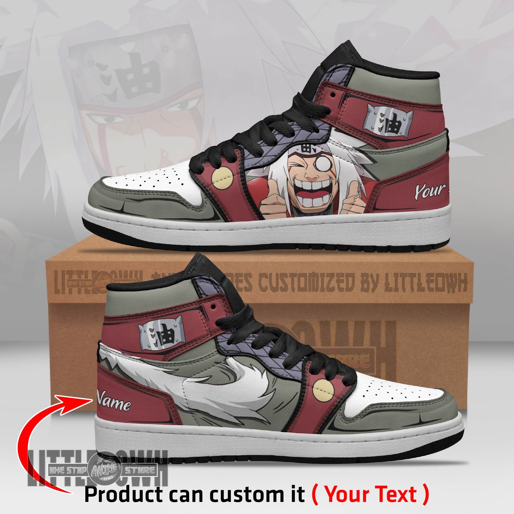 Ideafootwear Jiraiya AJ1 High Sneakers Shoes For Men And Women