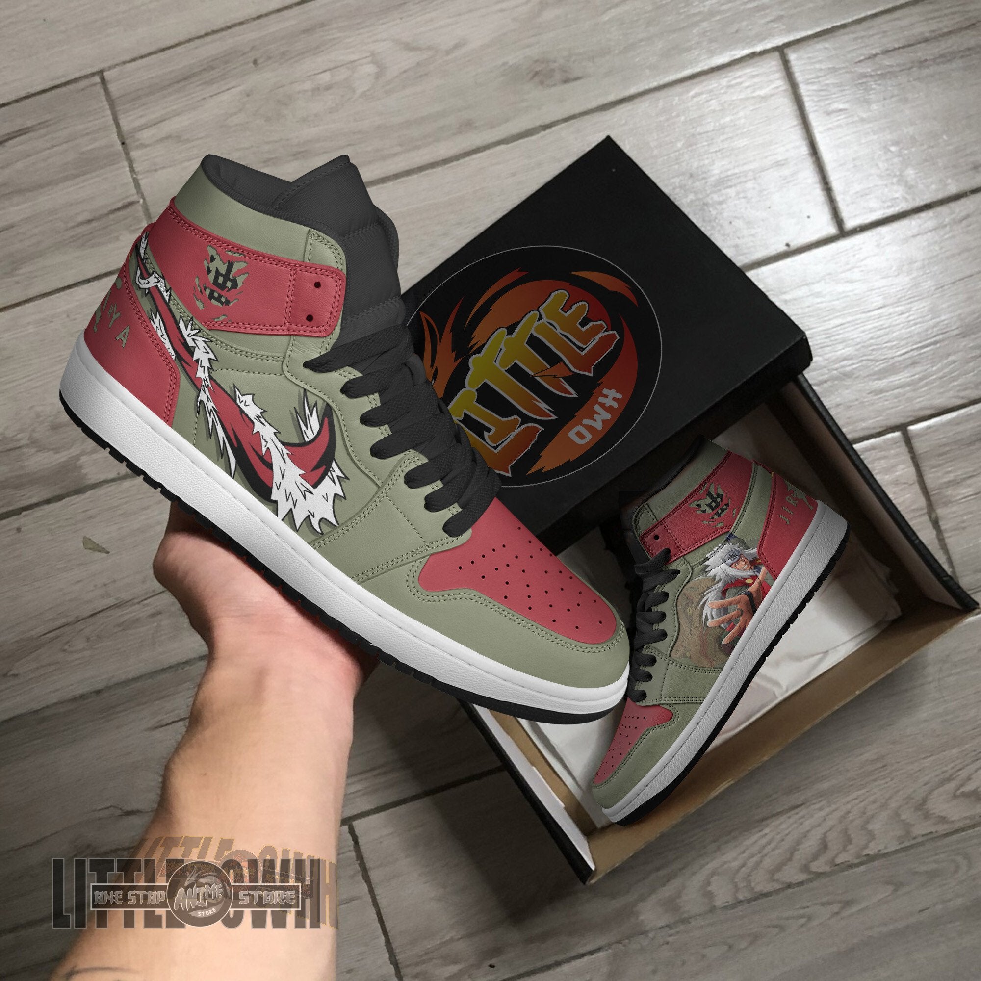 Ideafootwear Jiraiya AJ1 High Sneakers Shoes For Men And Women