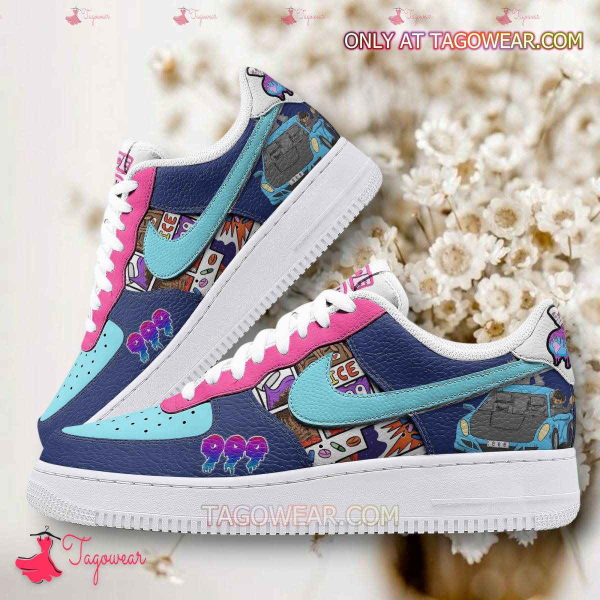 Ideafootwear Juice Wrld 999 Car Air Low-Top Sneakers Shoes For Men And Women 2