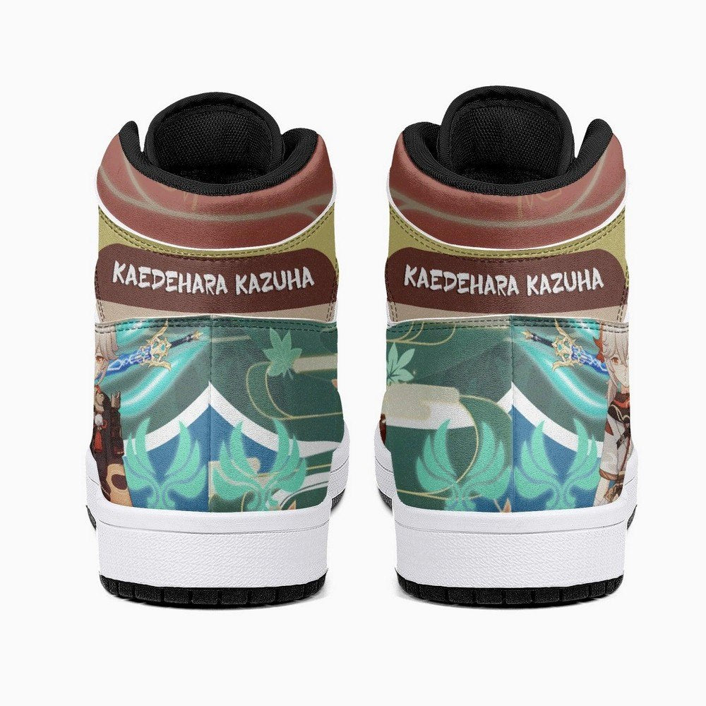 Ideafootwear Kaedehara Kazuha Genshin Impact AJ1 High Sneakers Shoes For Men And Women