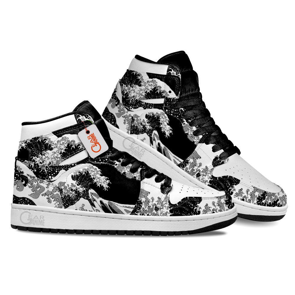 Ideafootwear Kanagawa Wave AJ1 High Sneakers Shoes For Men And Women