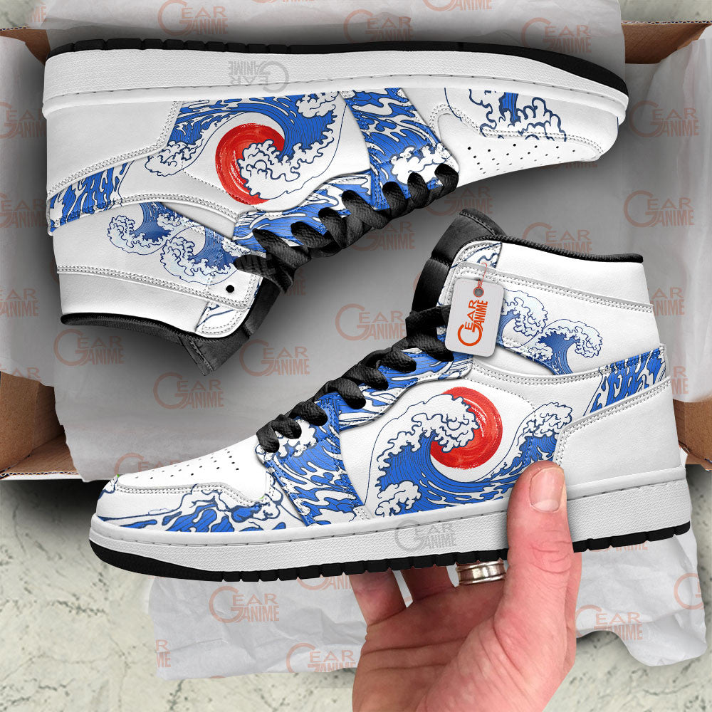 Ideafootwear Kanagawa Wave Red Sun AJ1 High Sneakers Shoes For Men And Women