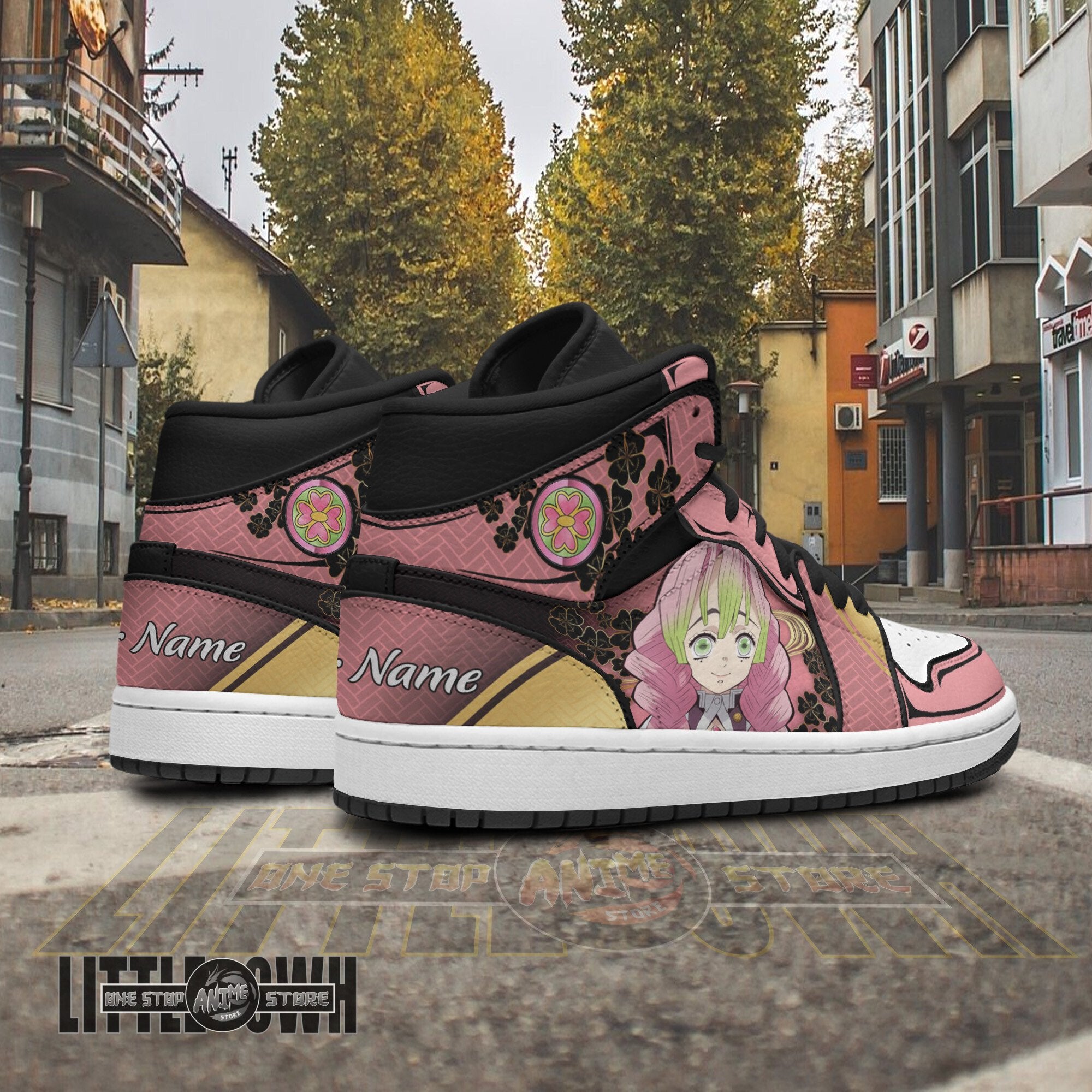 Ideafootwear Kanroji Mitsuri AJ1 High Sneakers Shoes For Men And Women