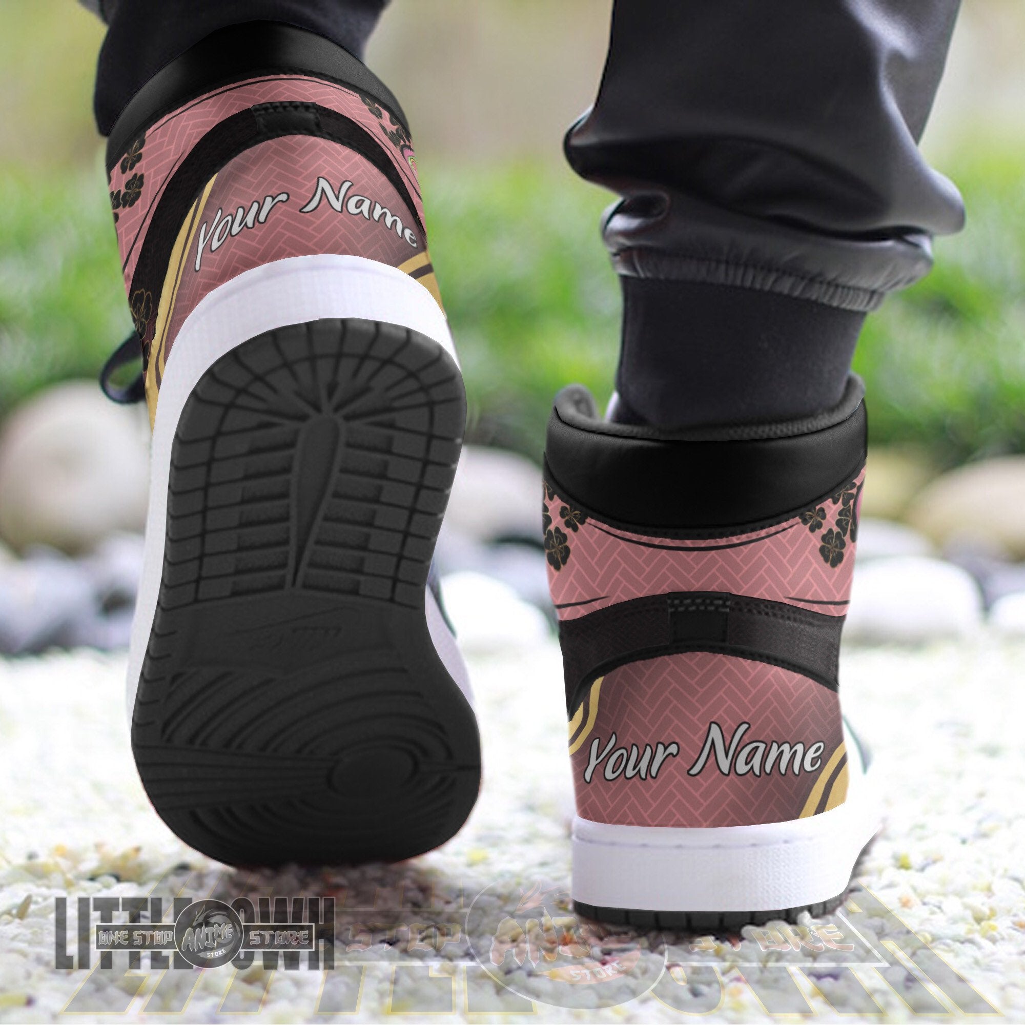 Ideafootwear Kanroji Mitsuri AJ1 High Sneakers Shoes For Men And Women