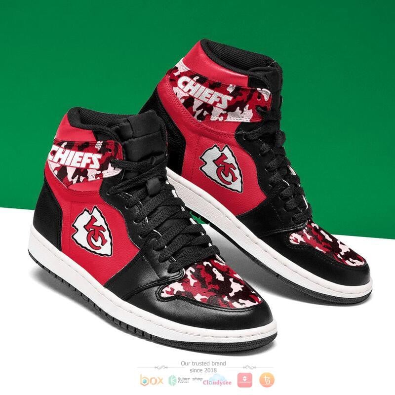 Ideafootwear Kansas City Chiefs AJ1 High Sneakers Shoes For Men And Women