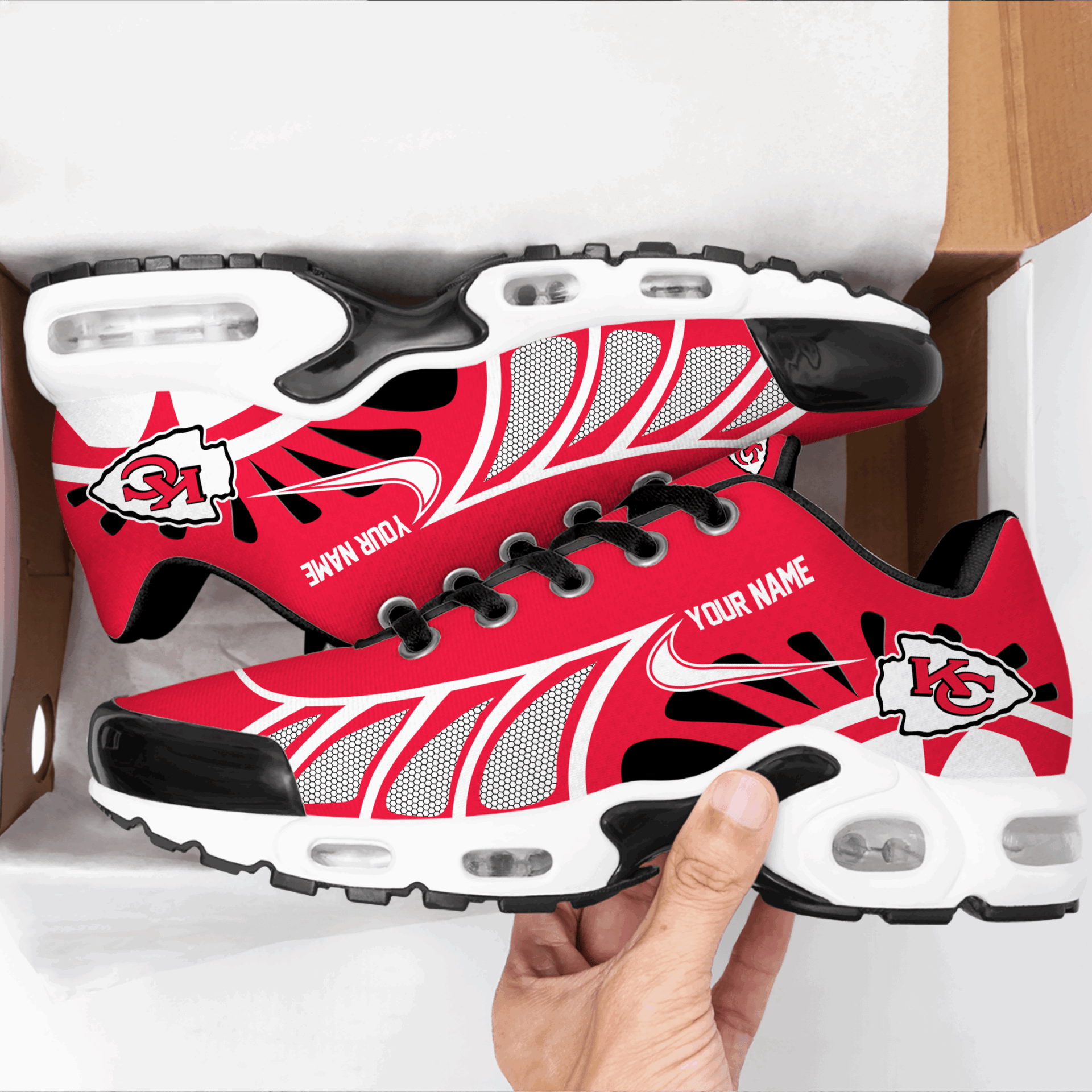 Ideafootwear Kansas City Chiefs TN Shoes Sneakers For Men And Women