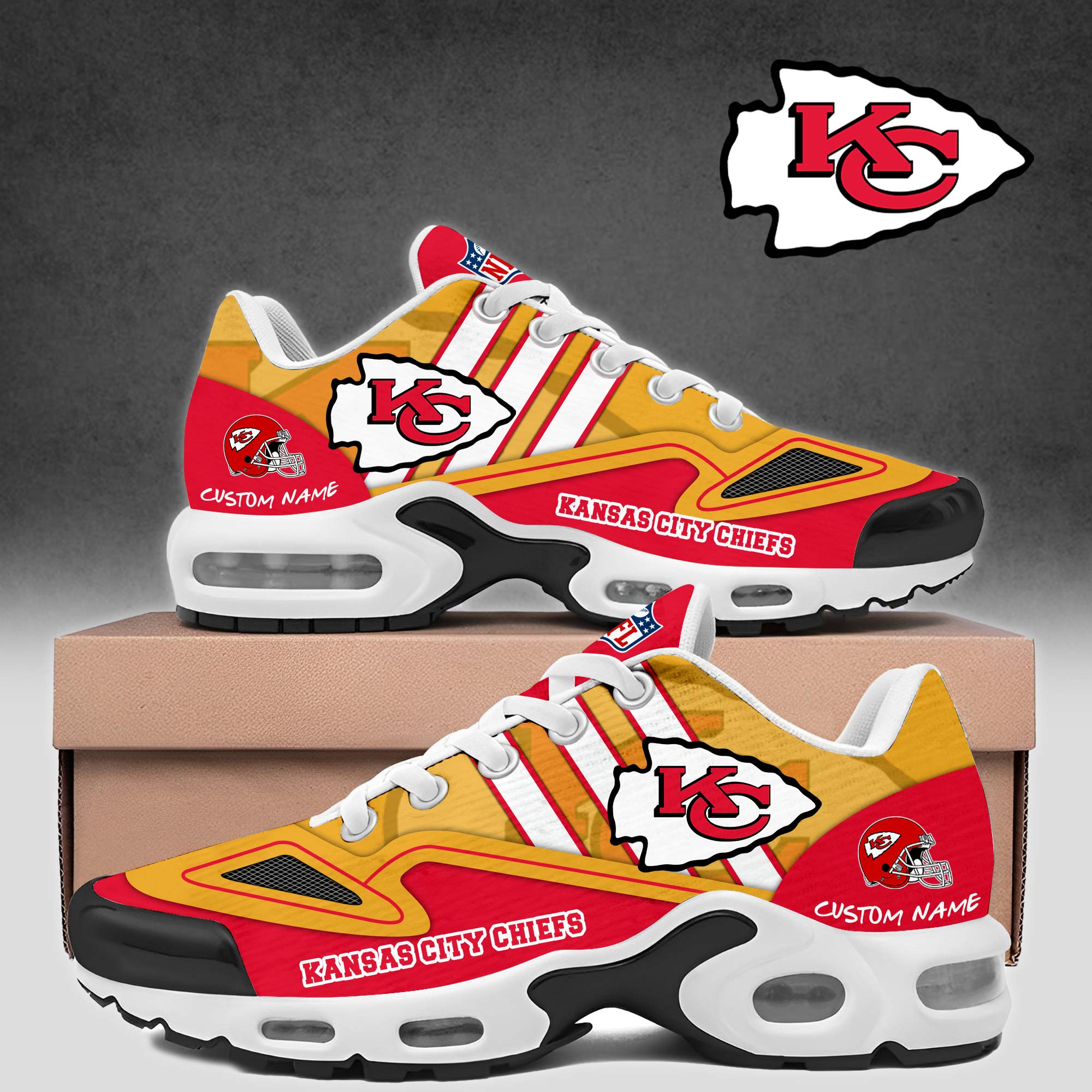 Ideafootwear Kansas City Chiefs TN Shoes Sneakers For Men And Women