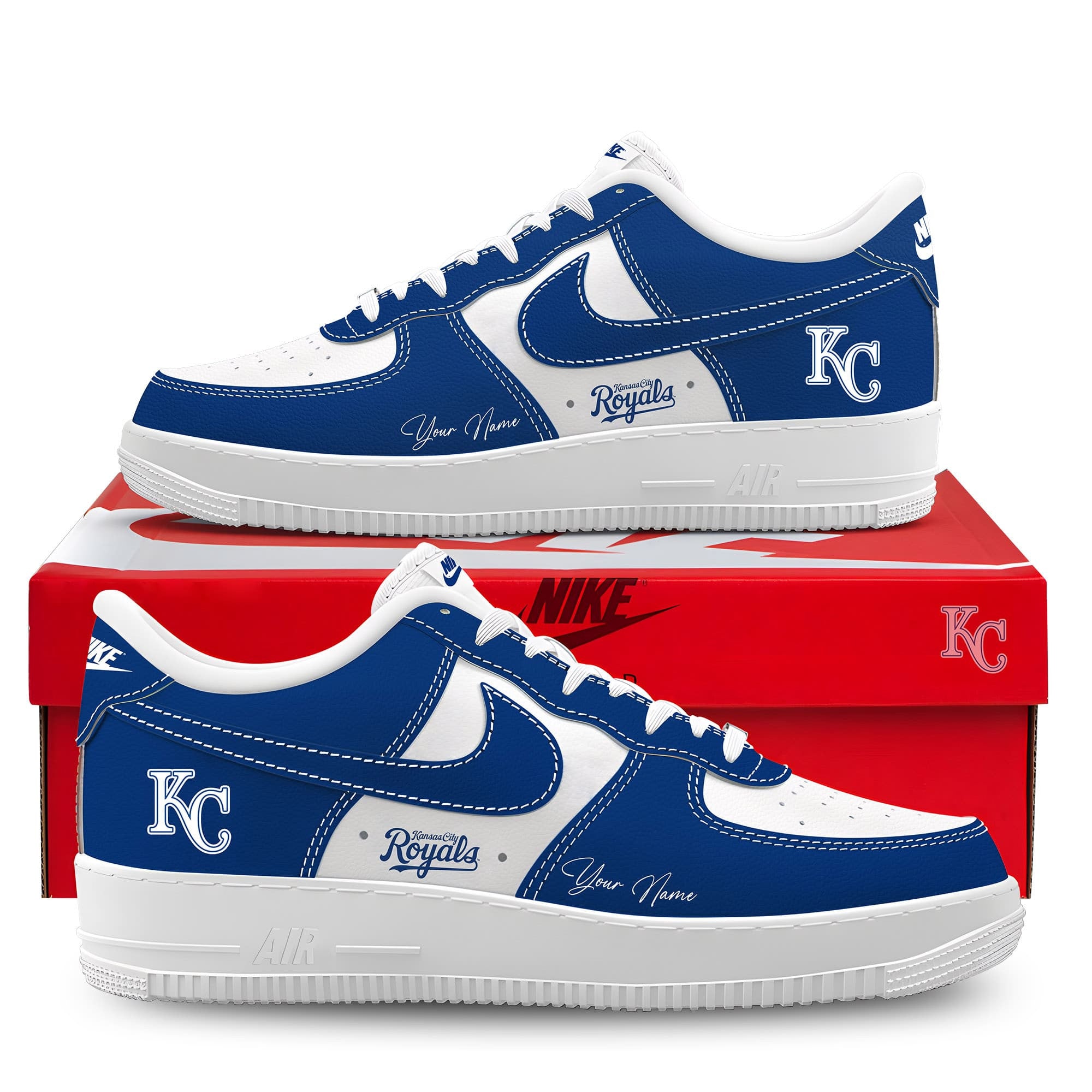 Ideafootwear Kansas City Royals Air Low-Top Sneakers Shoes For Men And Women 1
