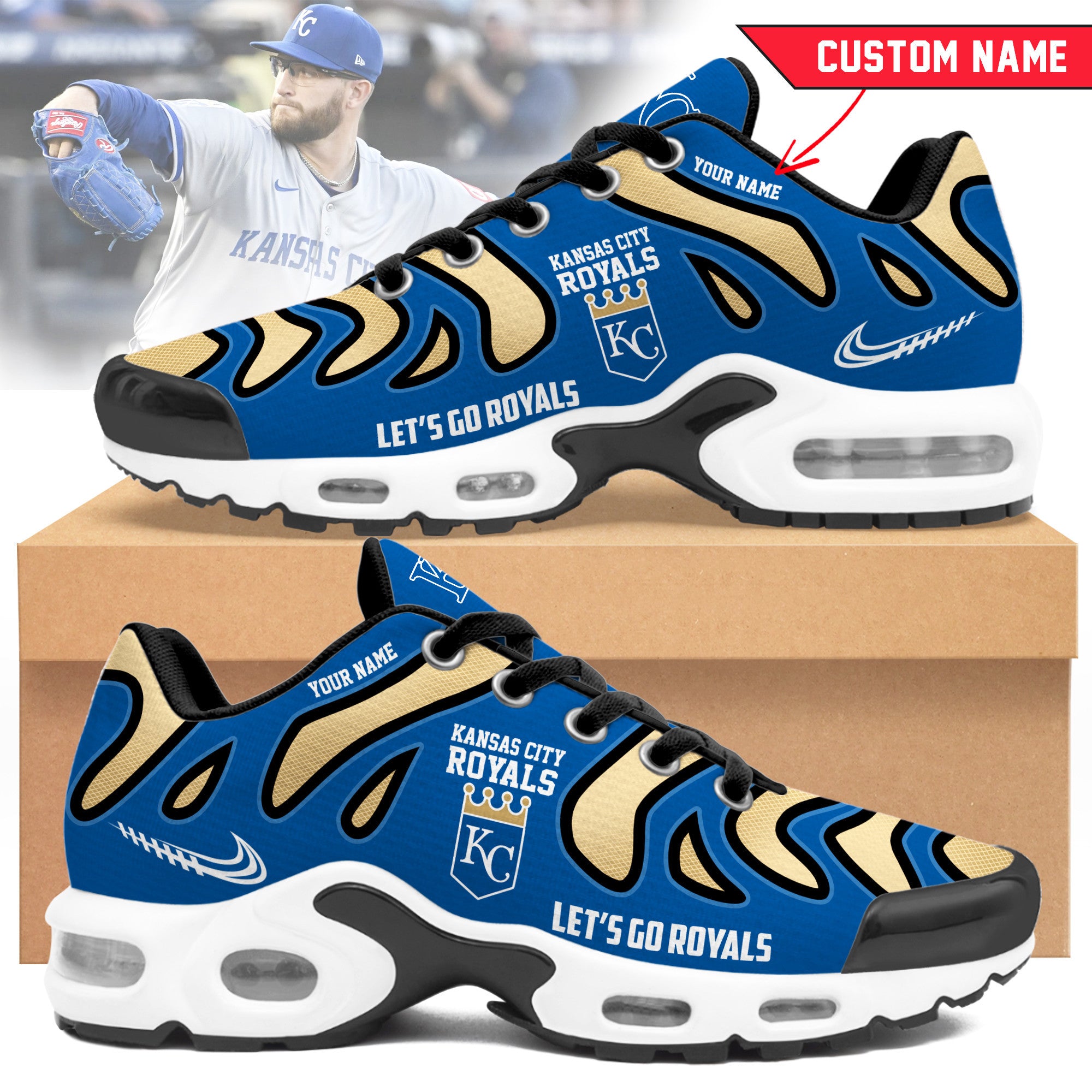 Ideafootwear Kansas City Royals TN Shoes Sneakers For Men And Women