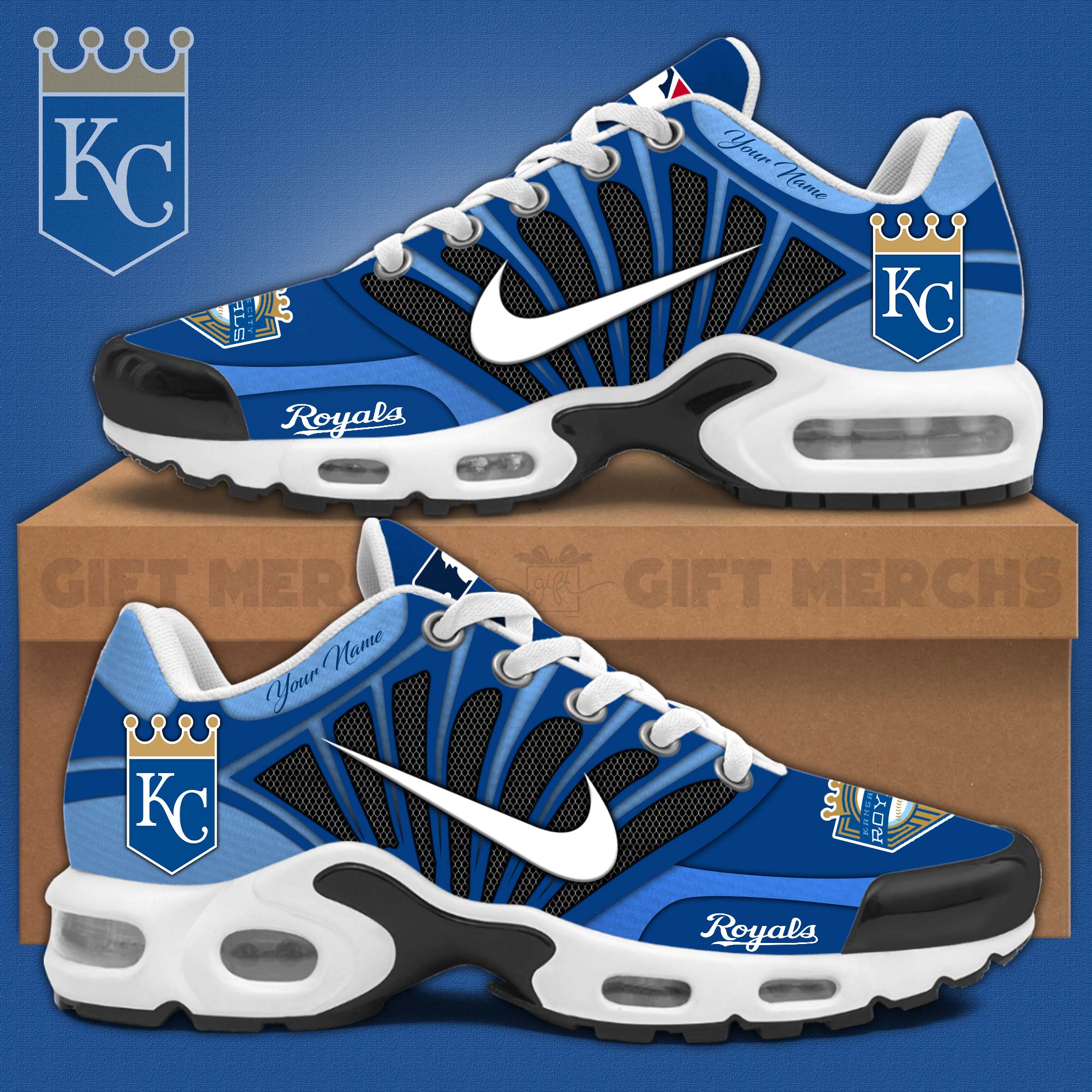 Ideafootwear Kansas City Royals TN Shoes Sneakers For Men And Women