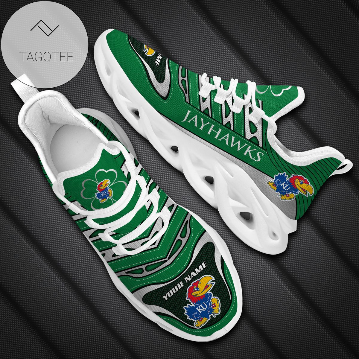 Ideafootwear Kansas Jayhawks Max Soul Shoes Sneakers For Men And Women