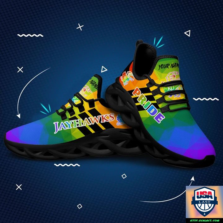 Ideafootwear Kansas Jayhawks Max Soul Shoes Sneakers For Men And Women