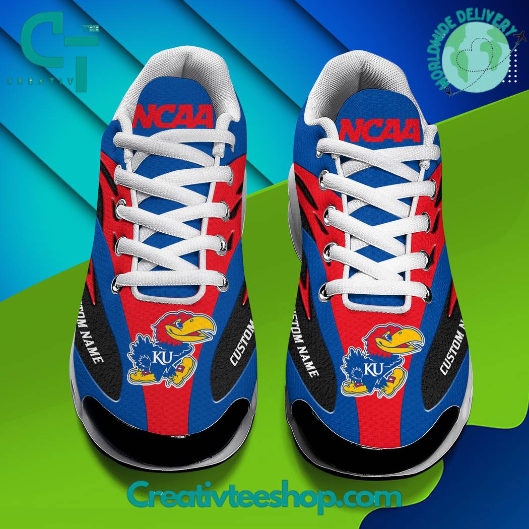 Ideafootwear Kansas Jayhawks TN Shoes Sneakers For Men And Women
