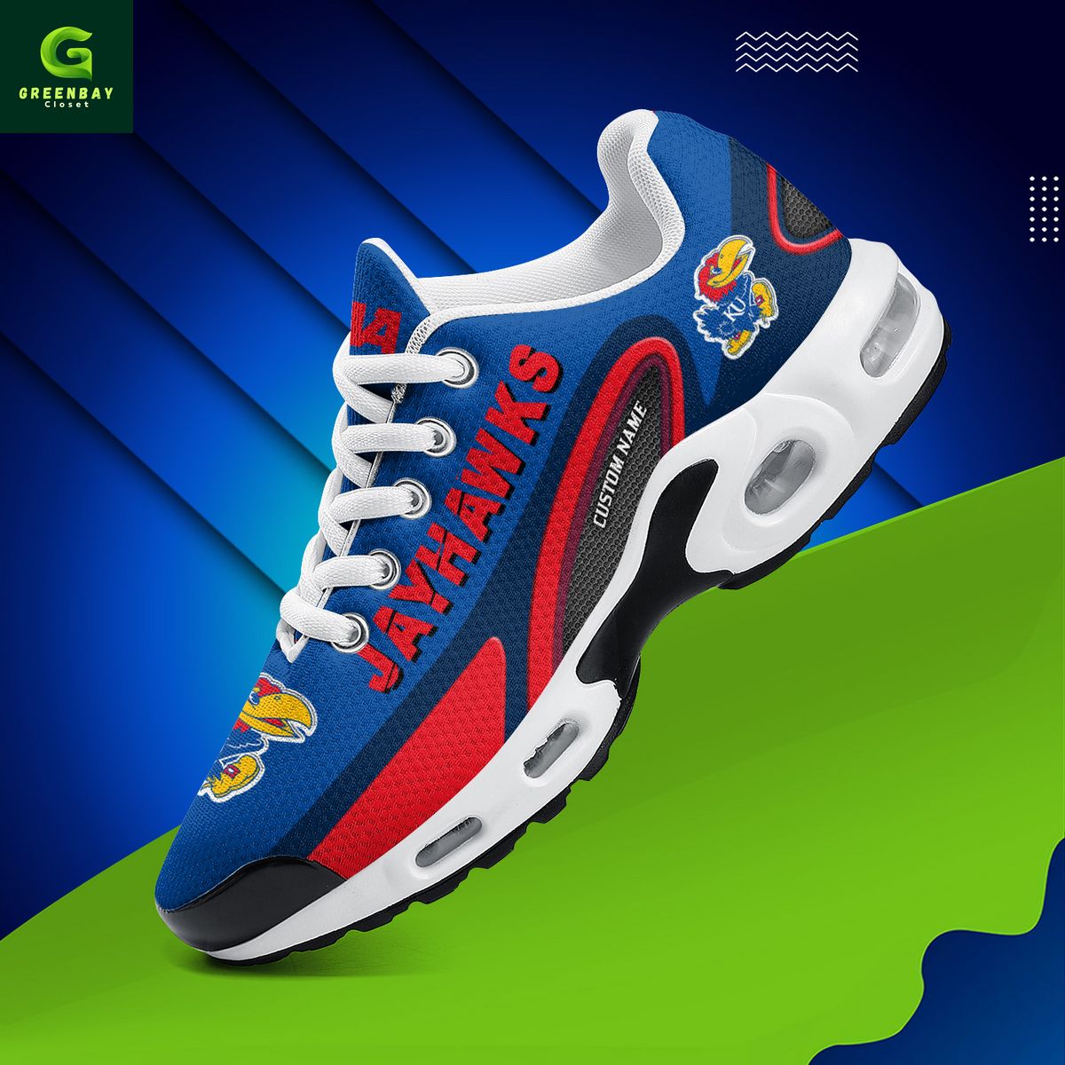 Ideafootwear Kansas Jayhawks TN Shoes Sneakers For Men And Women