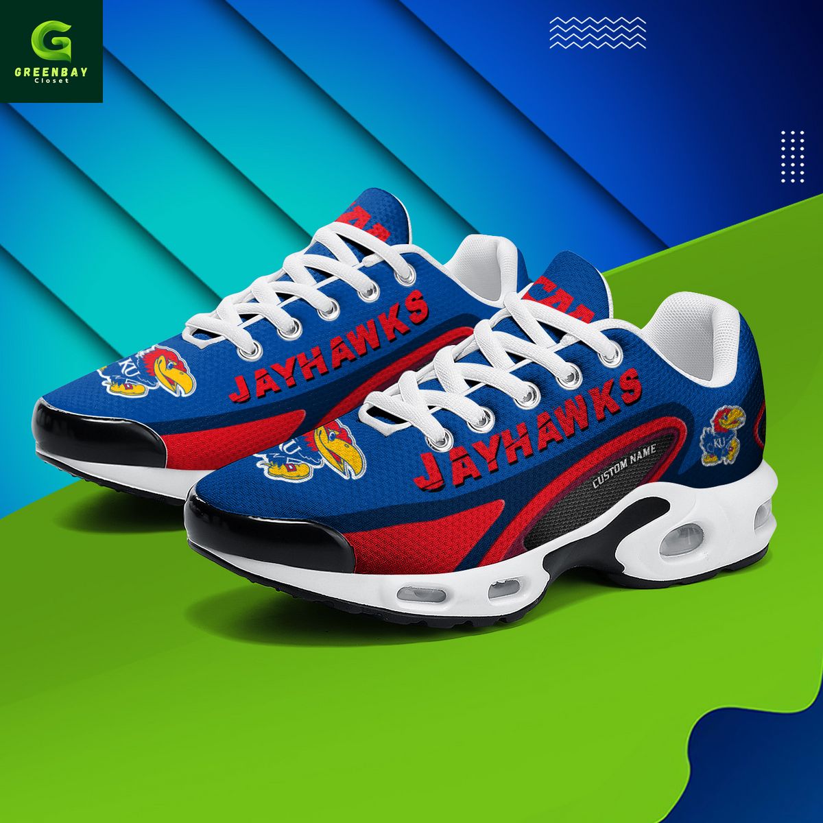 Ideafootwear Kansas Jayhawks TN Shoes Sneakers For Men And Women