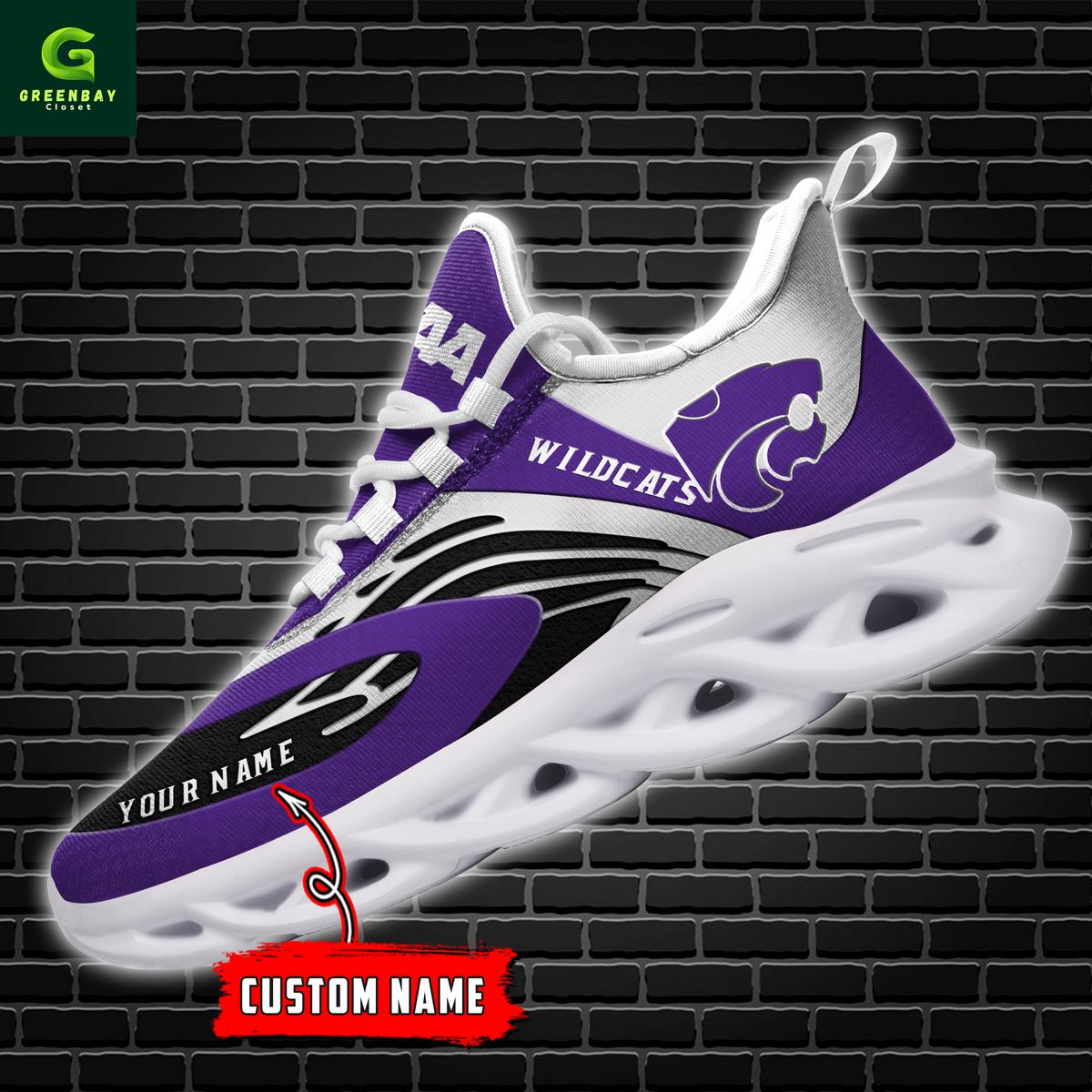 Ideafootwear Kansas State Wildcats Max Soul Shoes Sneakers For Men And Women