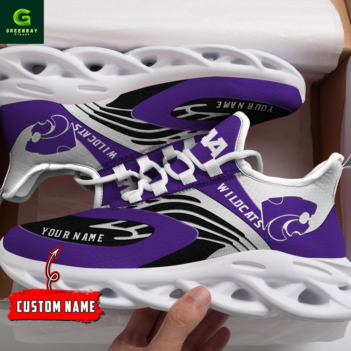 Ideafootwear Kansas State Wildcats Max Soul Shoes Sneakers For Men And Women