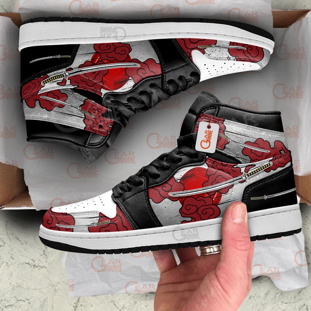 Ideafootwear Katana Red Clouds AJ1 High Sneakers Shoes For Men And Women