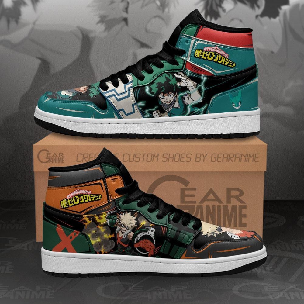 Ideafootwear Katsuki And Deku AJ1 High Sneakers Shoes For Men And Women