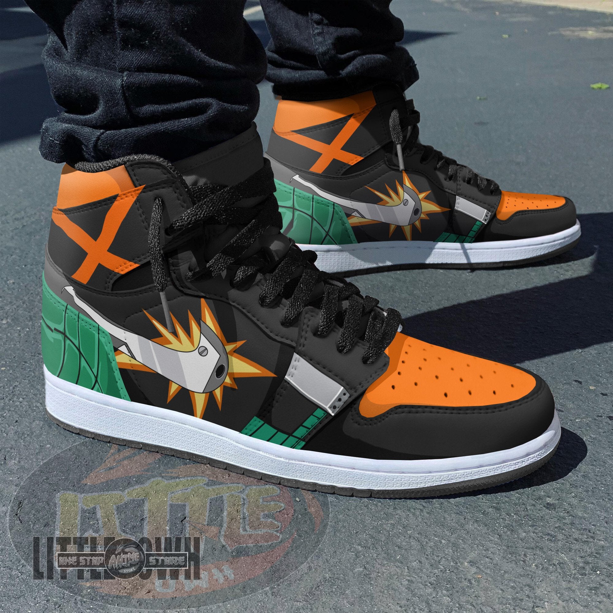 Ideafootwear Katsuki Bakugo AJ1 High Sneakers Shoes For Men And Women