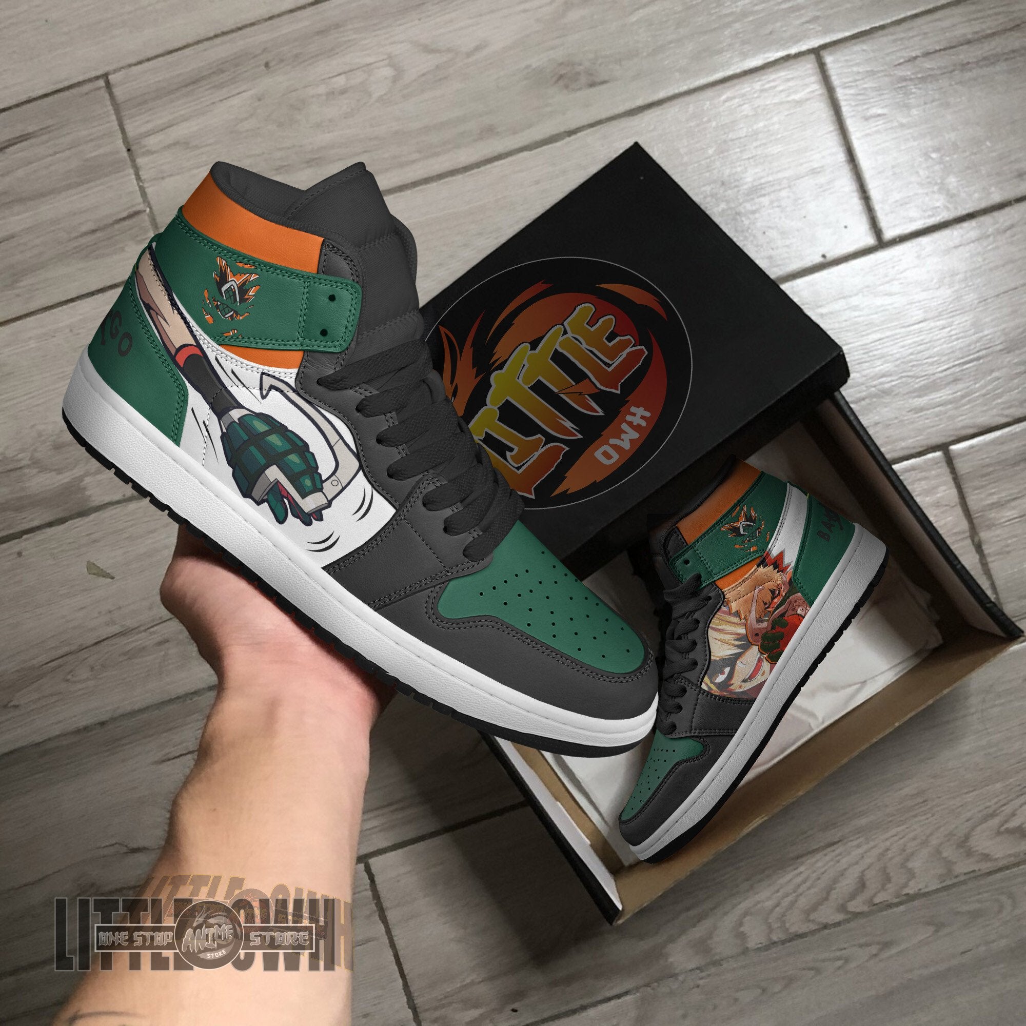 Ideafootwear Katsuki Bakugo AJ1 High Sneakers Shoes For Men And Women