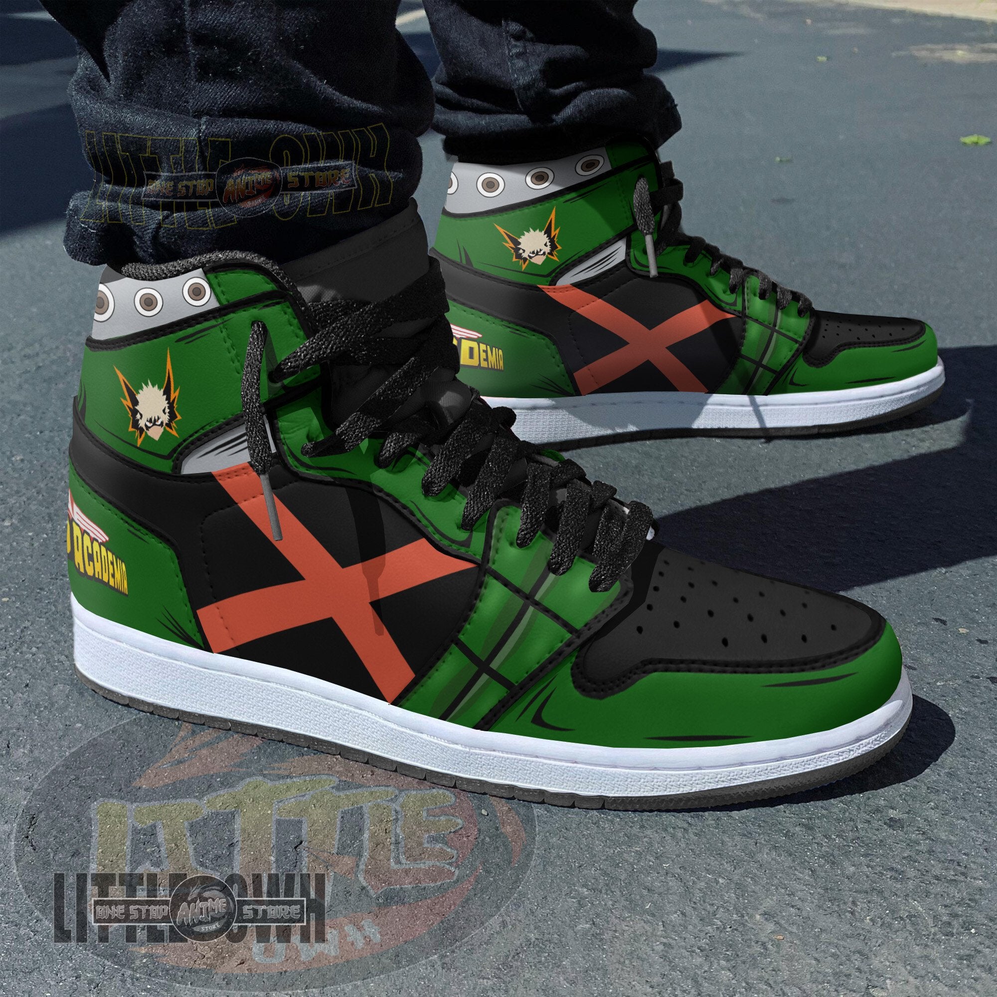 Ideafootwear Katsuki Bakugo AJ1 High Sneakers Shoes For Men And Women