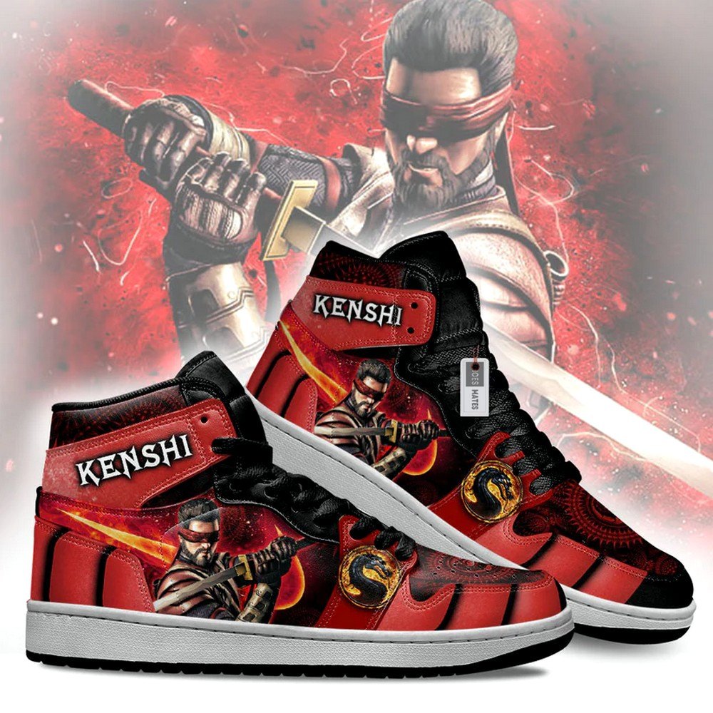 Ideafootwear Kenshi Mortal Kombat AJ1 High Sneakers Shoes For Men And Women