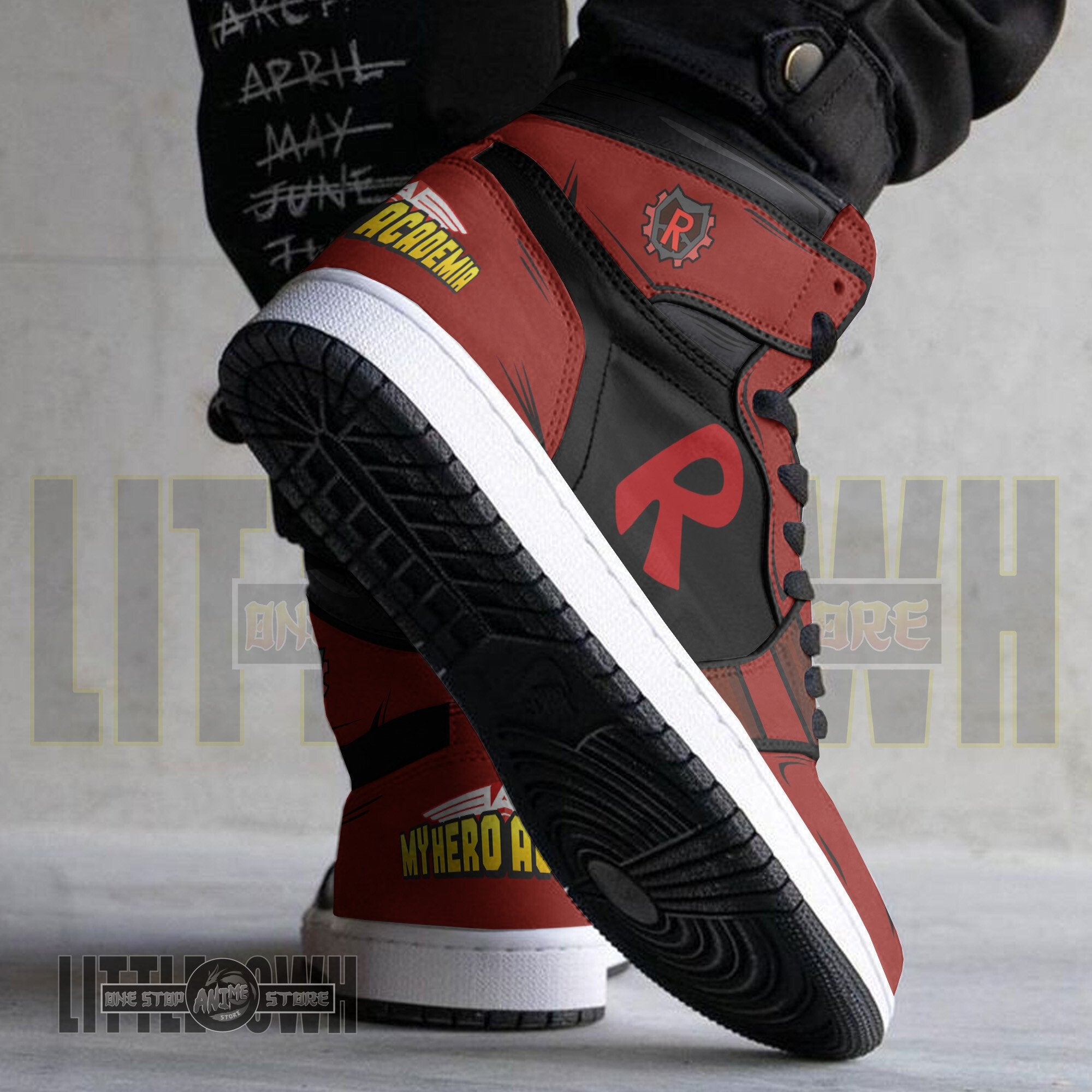 Ideafootwear Kirishima Eijiro AJ1 High Sneakers Shoes For Men And Women